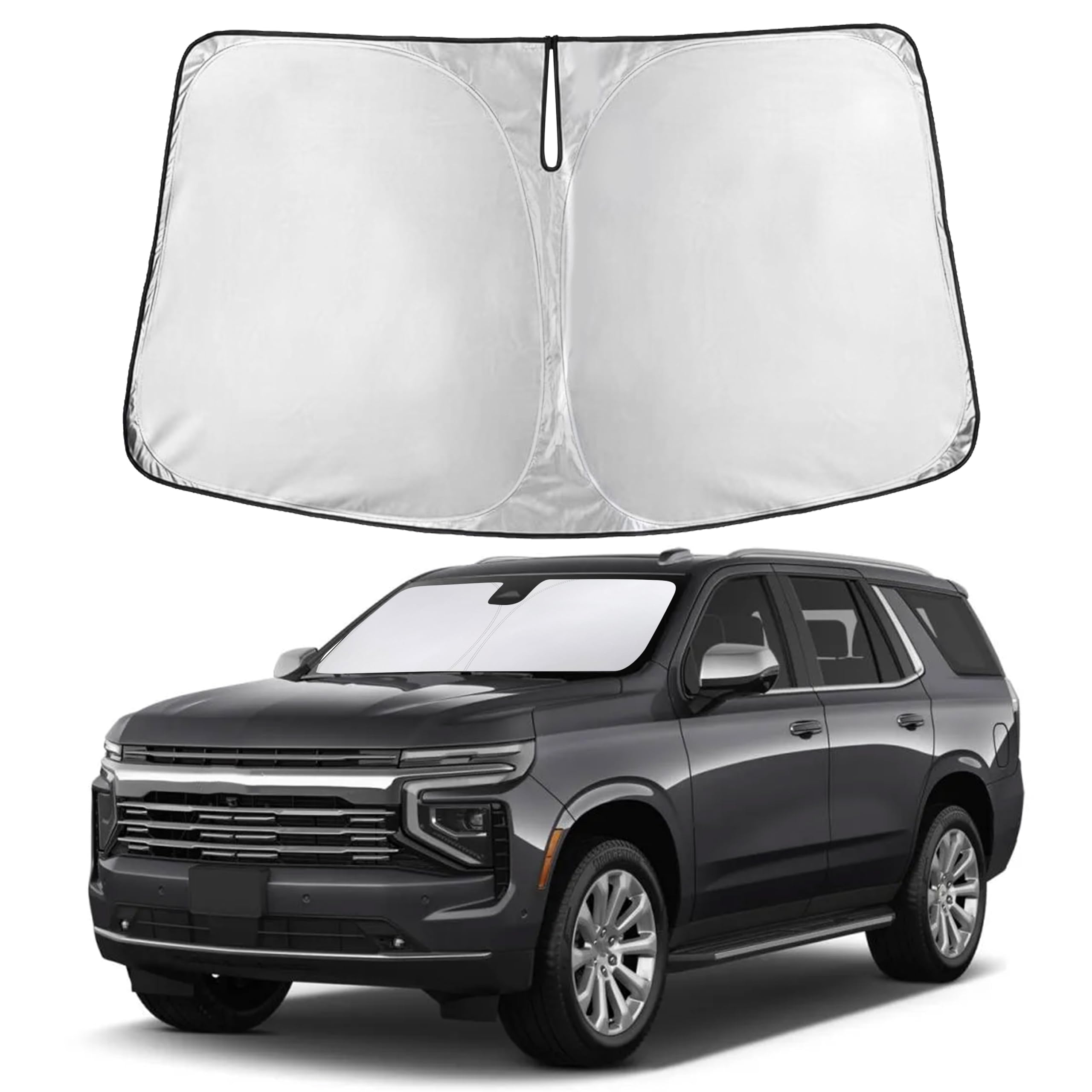 EcoNour RV Windshield Sunshade | Reflective RV Windshield Cover for UV Rays & Heat Protection, Keeps Your RV Motorhome Cool | Shades for RV Fits RVs, Trucks, Motorhomes, Buses | XXXXX-Large 102"x51"
