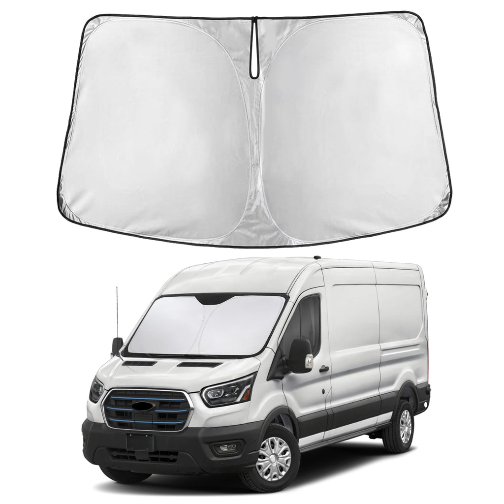 EcoNour RV Windshield Sunshade | Reflective RV Windshield Cover for UV Rays & Heat Protection, Keeps Your RV Motorhome Cool | Shades for RV Fits RVs, Trucks, Motorhomes, Buses | XXXXX-Large 102"x51"