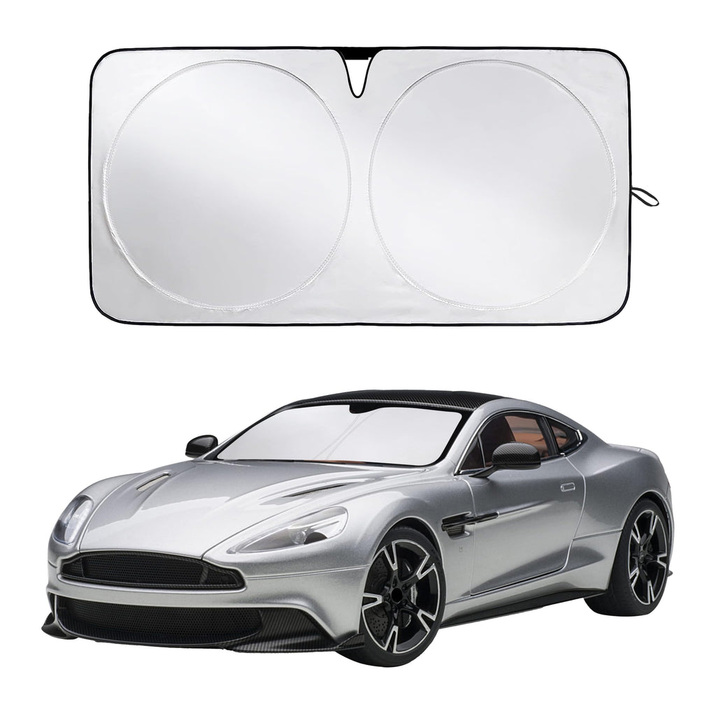 EcoNour RV Windshield Sunshade | Reflective RV Windshield Cover for UV Rays & Heat Protection, Keeps Your RV Motorhome Cool | Shades for RV Fits RVs, Trucks, Motorhomes, Buses | XXXXX-Large 102"x51"