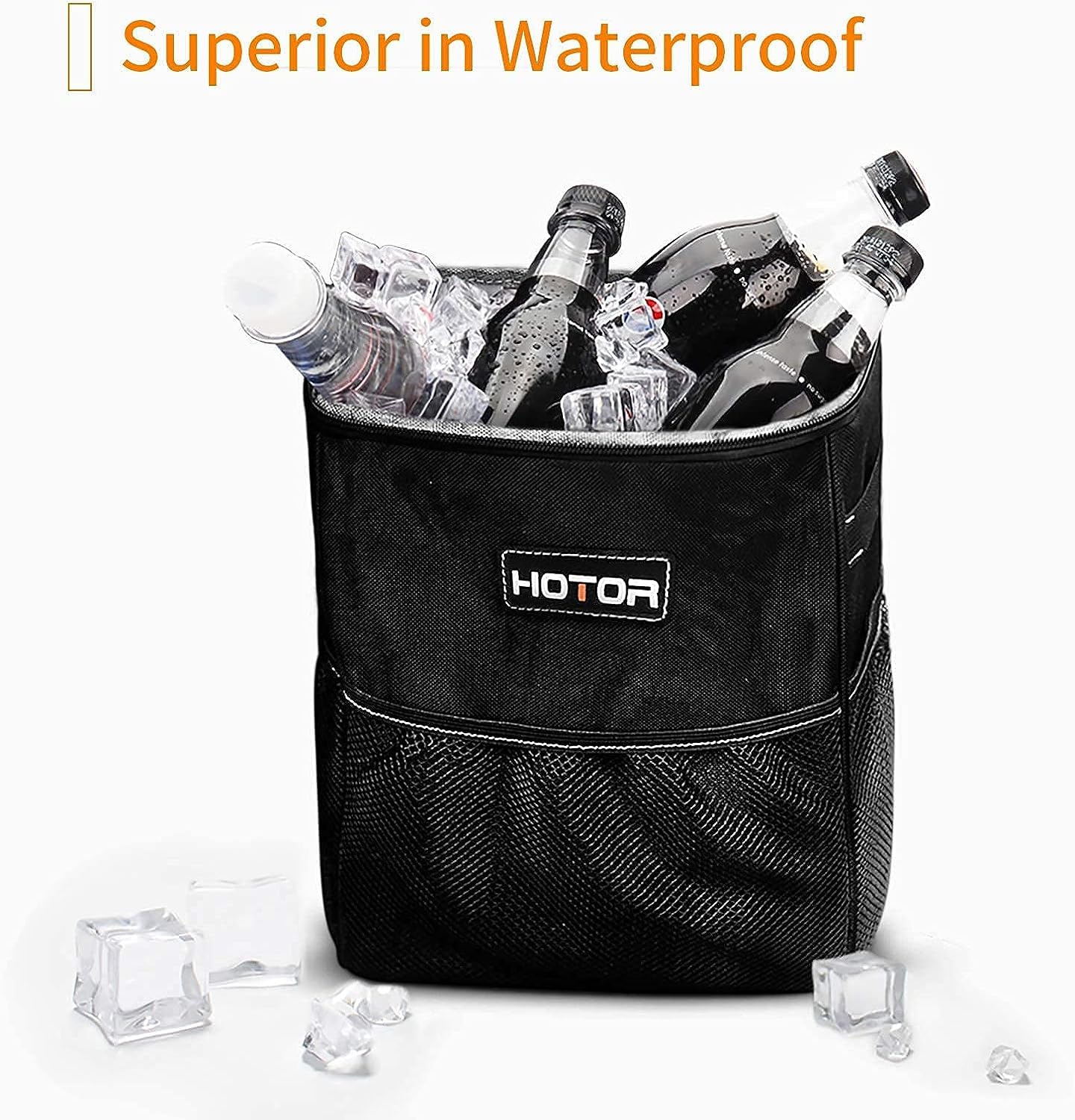 HOTOR Compact Waterproof Leak-Proof Car Trash Can