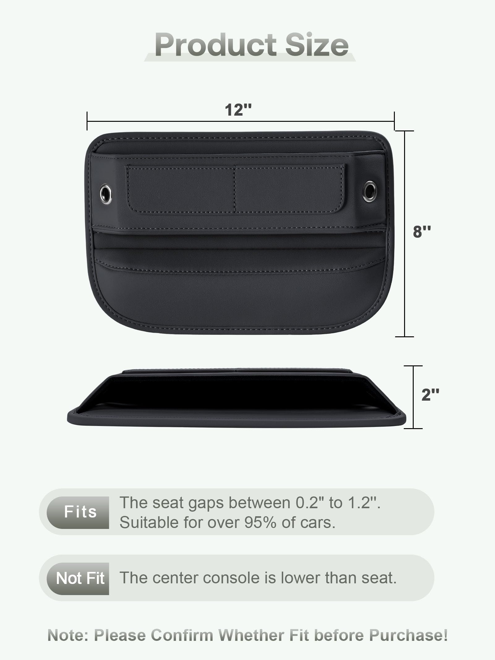 Owntow Car Seat Gap Filler Organizer for Vehicles