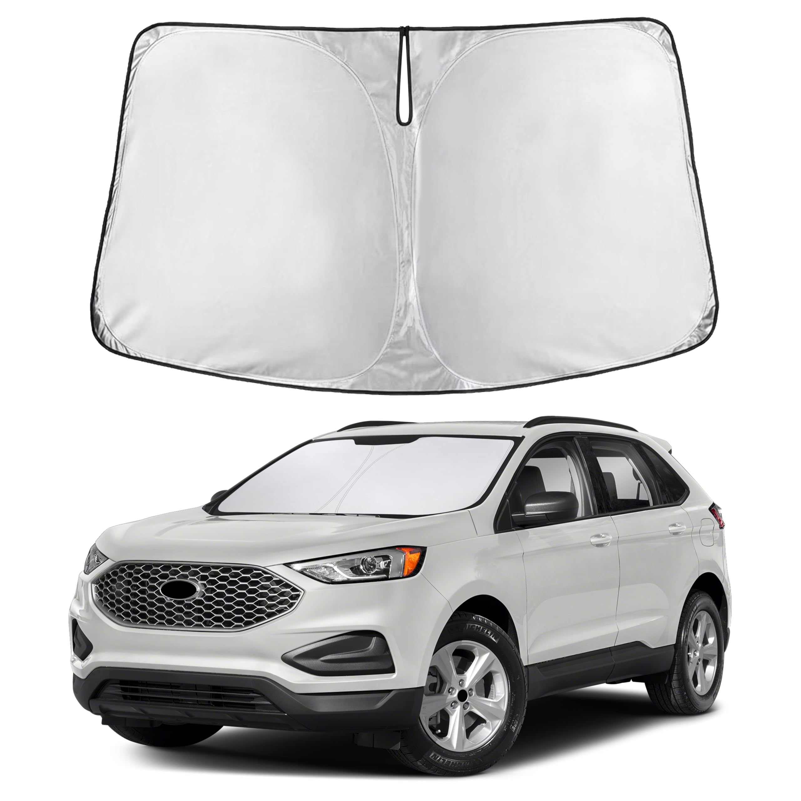 Autovir Windshield Sun Shade, Front car Window Shades Sun Visors