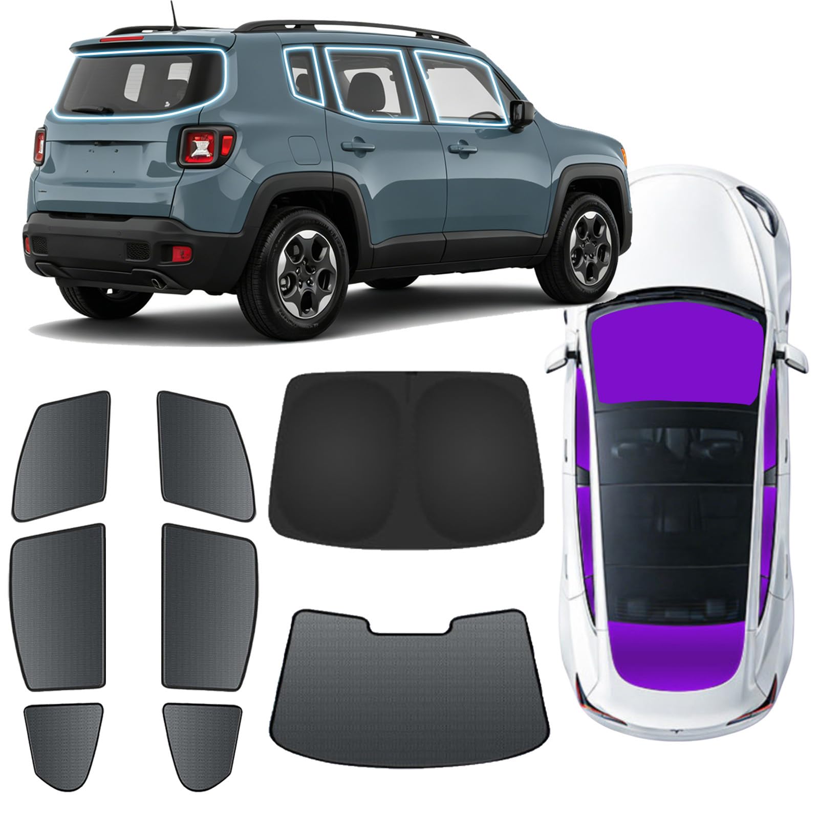 Magnetic Window Sun Shades for 2010–2014 Subaru Outback