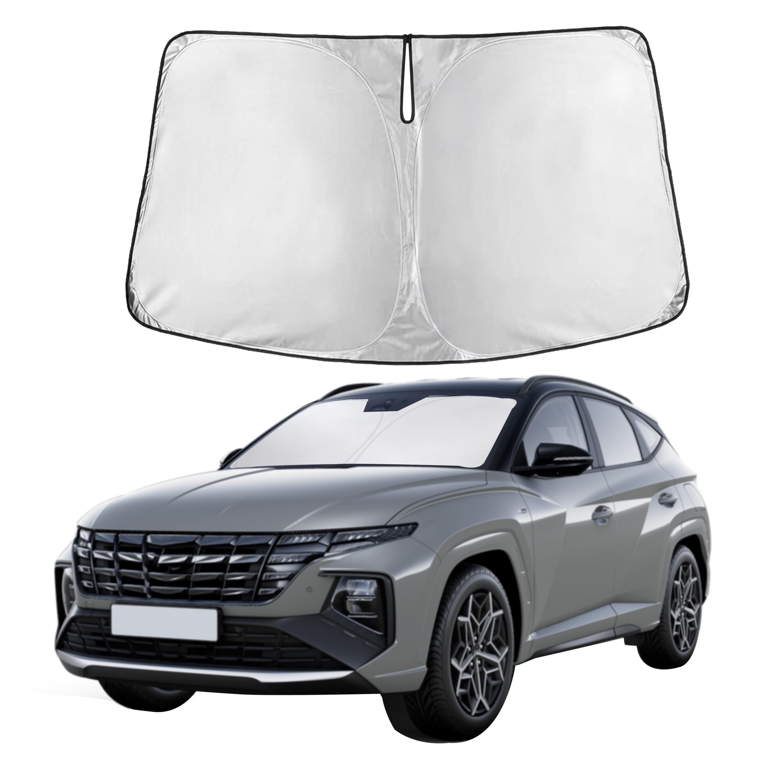 Autovir Windshield Sun Shade, Front car Window Shades Sun Visors