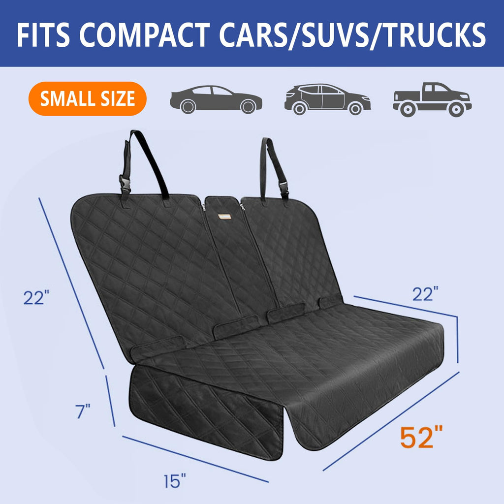ALLANSING Back Seat Cover - 900D Oxford Waterproof Car Seat Protector, Fits Cars/SUVs/Trucks, Split Bench, Non-Slip, for Messy Kids & Drooling Dogs, Easy Clean