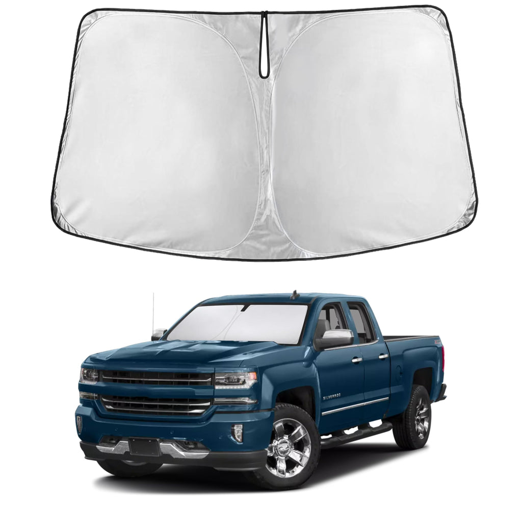 EcoNour RV Windshield Sunshade | Reflective RV Windshield Cover for UV Rays & Heat Protection, Keeps Your RV Motorhome Cool | Shades for RV Fits RVs, Trucks, Motorhomes, Buses | XXXXX-Large 102"x51"