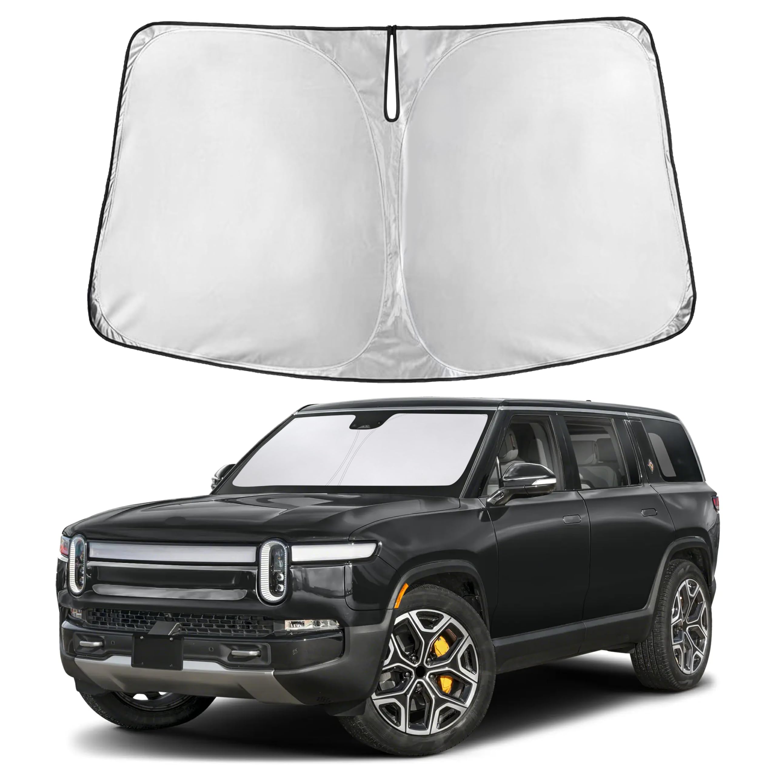 Autovir Windshield Sun Shade, Front car Window Shades Sun Visors