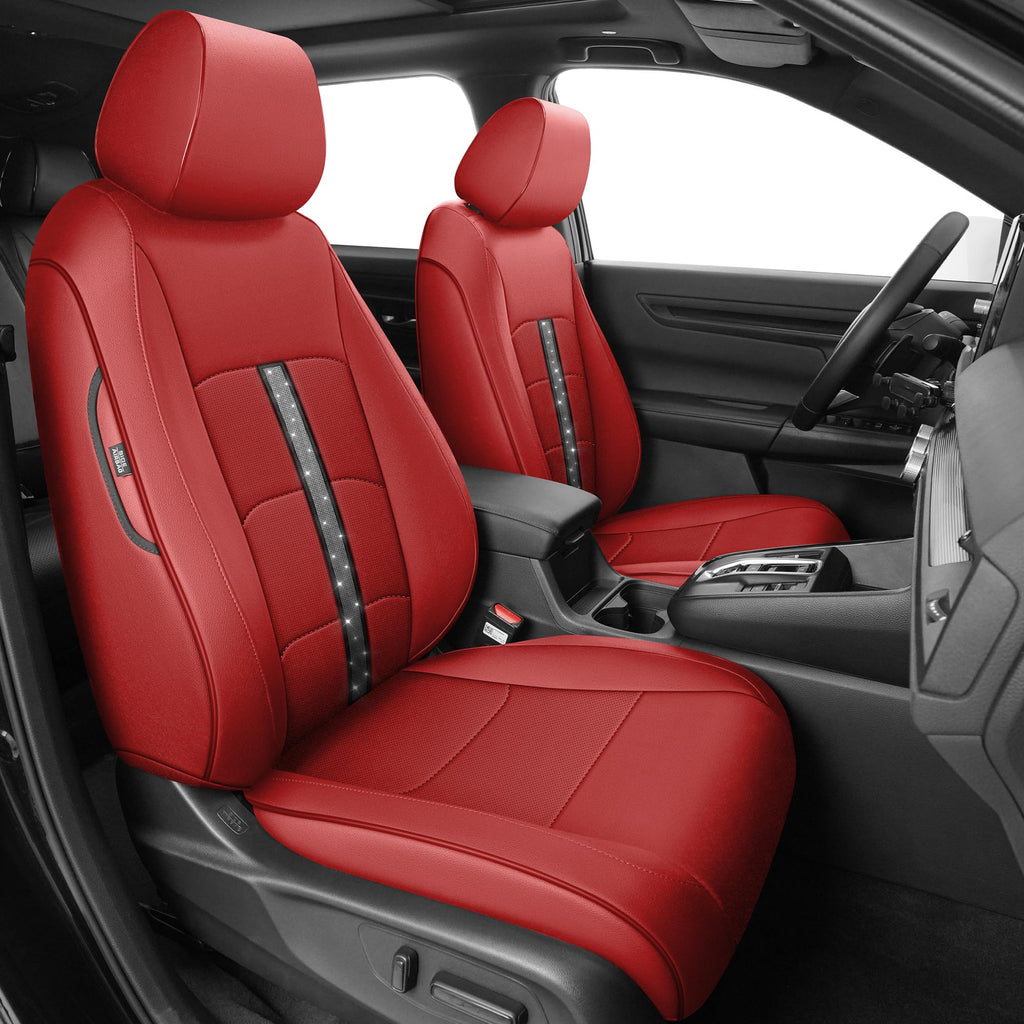 AOMSAZTO Custom Seat Covers for Honda CRV 2023 2024 Faux Leather Car Seat Cover Full Set Faux Leather Waterproof (5 Seats,Black)