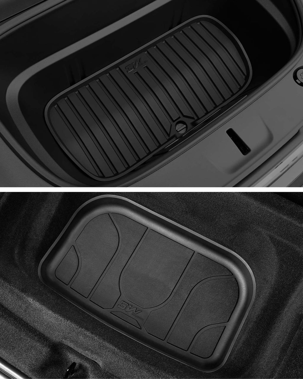 3W Tesla 2025-2026 New Model Y Juniper Floor Mats and Cargo Liners 10PCS (Not for Standard) & Center Console Tray for Tesla Model Y Juniper 2025-2026 Organizer Set