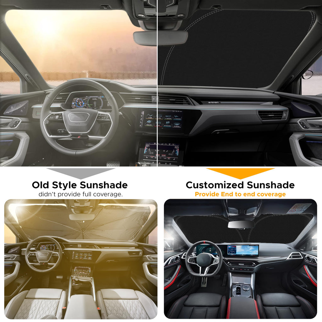 EcoNour RV Windshield Sunshade | Reflective RV Windshield Cover for UV Rays & Heat Protection, Keeps Your RV Motorhome Cool | Shades for RV Fits RVs, Trucks, Motorhomes, Buses | XXXXX-Large 102"x51"