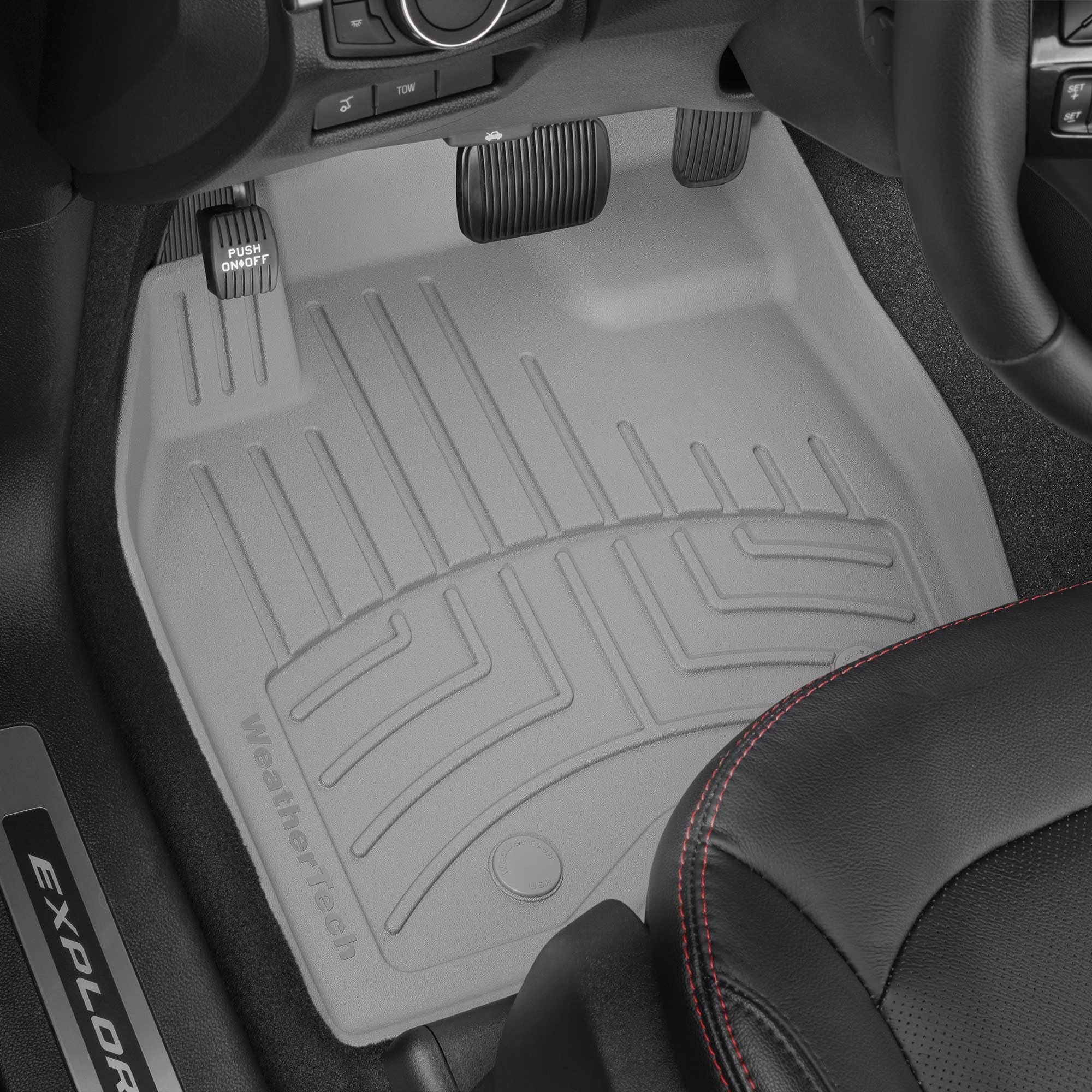 WeatherTech FloorLiner HP Custom Fit Floor Mats for Lexus GX, 4Runner 1st & 2nd Row (464931IM-462862IM), Grey