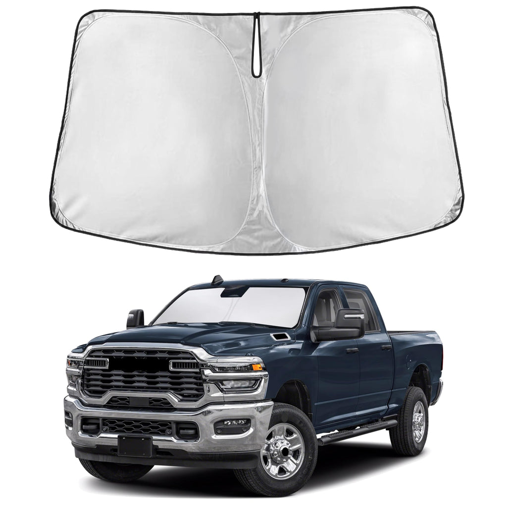 EcoNour RV Windshield Sunshade | Reflective RV Windshield Cover for UV Rays & Heat Protection, Keeps Your RV Motorhome Cool | Shades for RV Fits RVs, Trucks, Motorhomes, Buses | XXXXX-Large 102"x51"