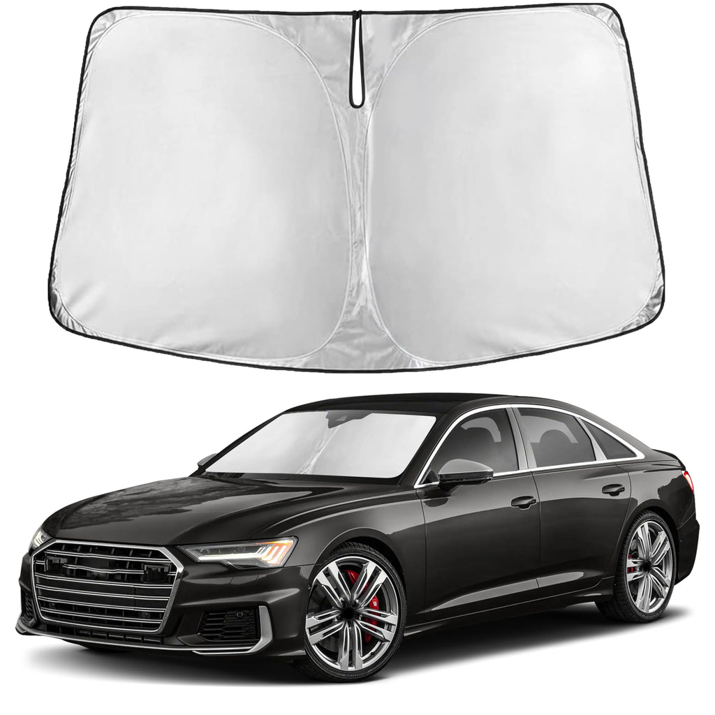 EcoNour RV Windshield Sunshade | Reflective RV Windshield Cover for UV Rays & Heat Protection, Keeps Your RV Motorhome Cool | Shades for RV Fits RVs, Trucks, Motorhomes, Buses | XXXXX-Large 102"x51"