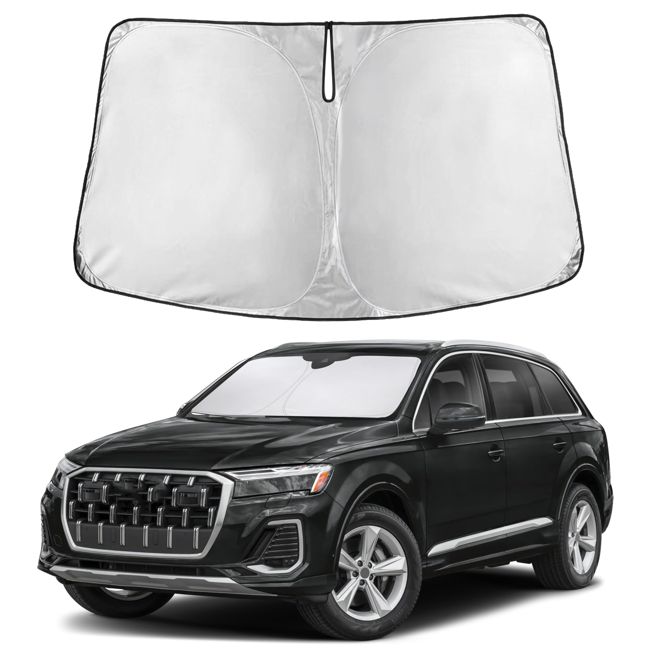 Autovir Windshield Sun Shade, Front car Window Shades Sun Visors