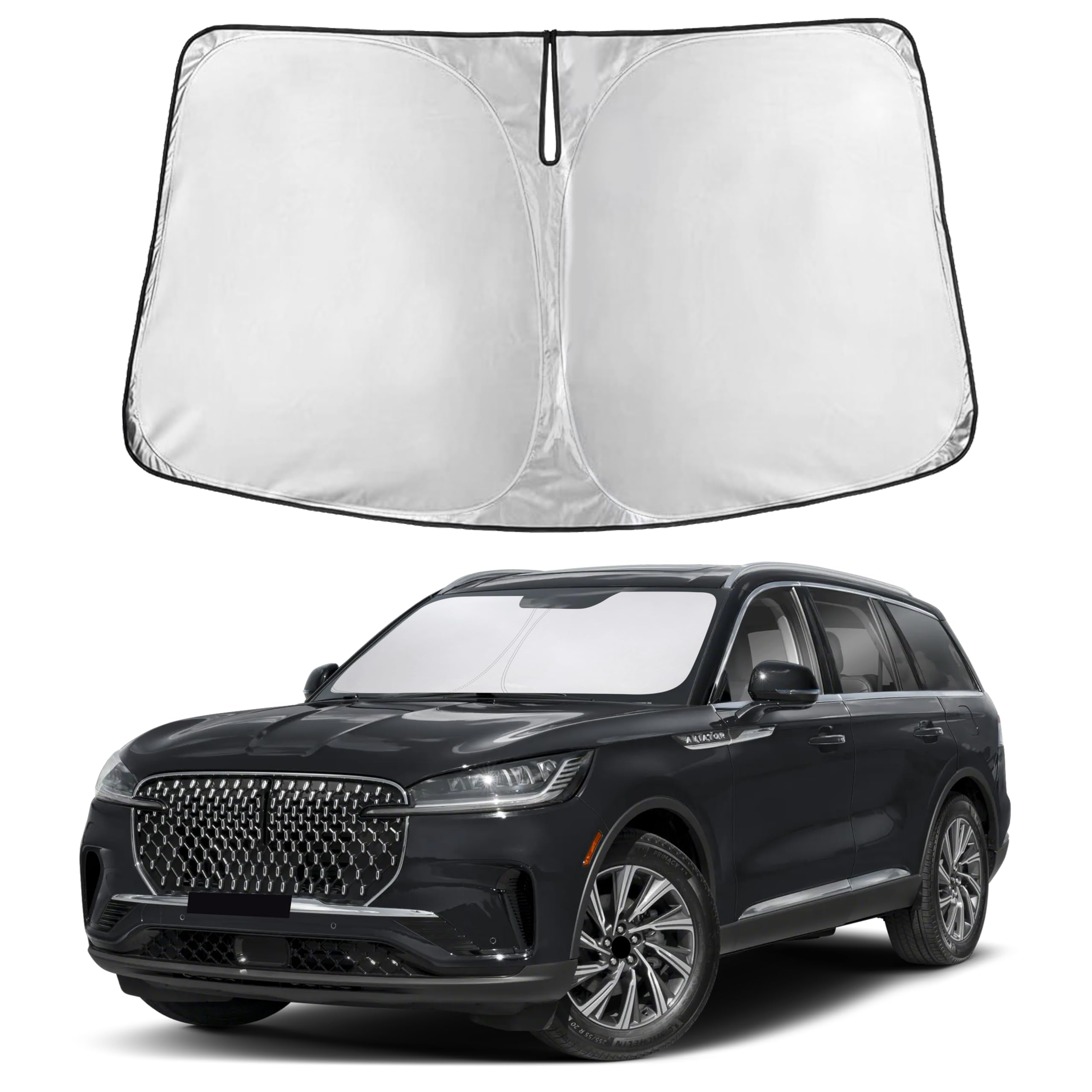 Autovir Windshield Sun Shade, Front car Window Shades Sun Visors