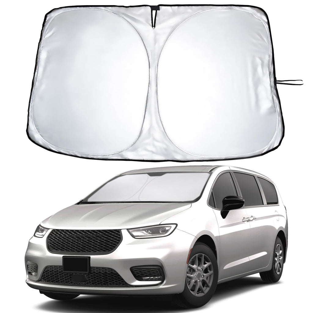 EcoNour RV Windshield Sunshade | Reflective RV Windshield Cover for UV Rays & Heat Protection, Keeps Your RV Motorhome Cool | Shades for RV Fits RVs, Trucks, Motorhomes, Buses | XXXXX-Large 102"x51"