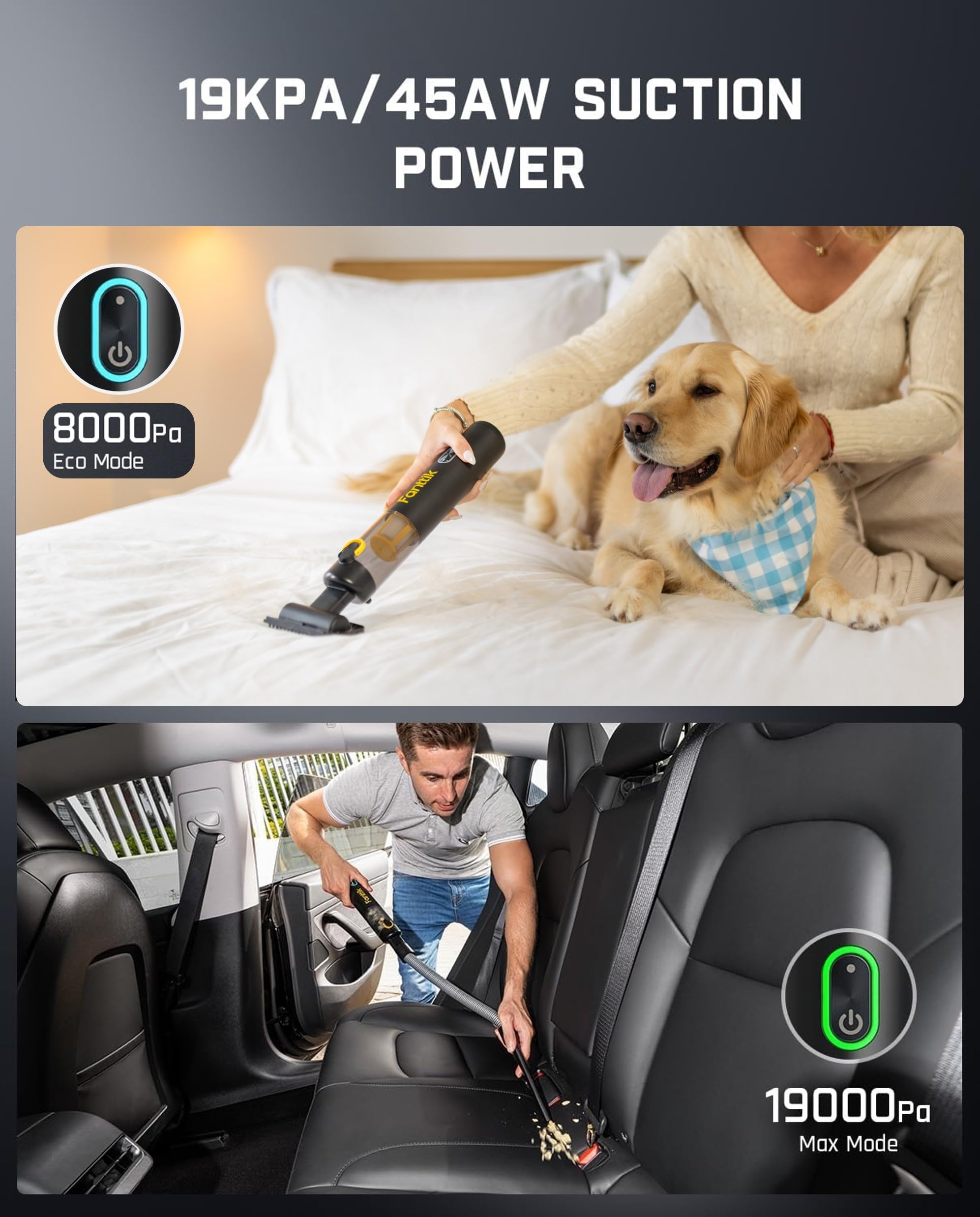 Fanttik Slim V8 APEX 4-in-1 Car Vacuum & Air Duster