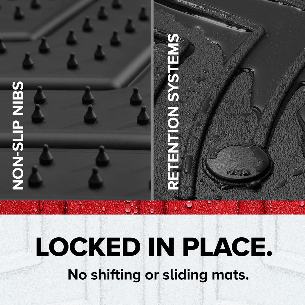 WeatherTech FloorLiner HP Custom Fit Floor Mats for Lexus GX, 4Runner 1st & 2nd Row (464931IM-462862IM), Grey