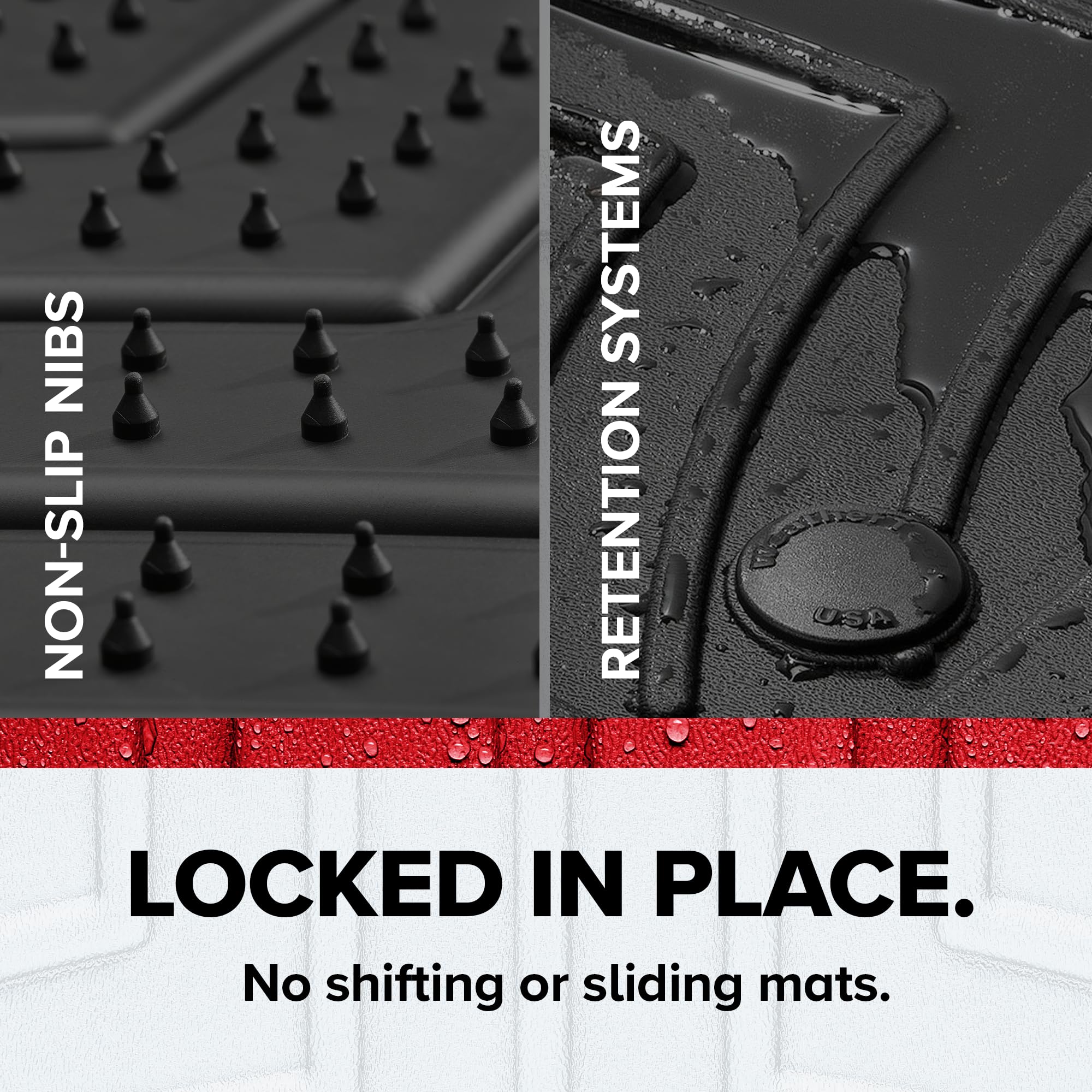 WeatherTech FloorLiner HP Custom Fit Floor Mats for Lexus GX, 4Runner 1st & 2nd Row (464931IM-462862IM), Grey