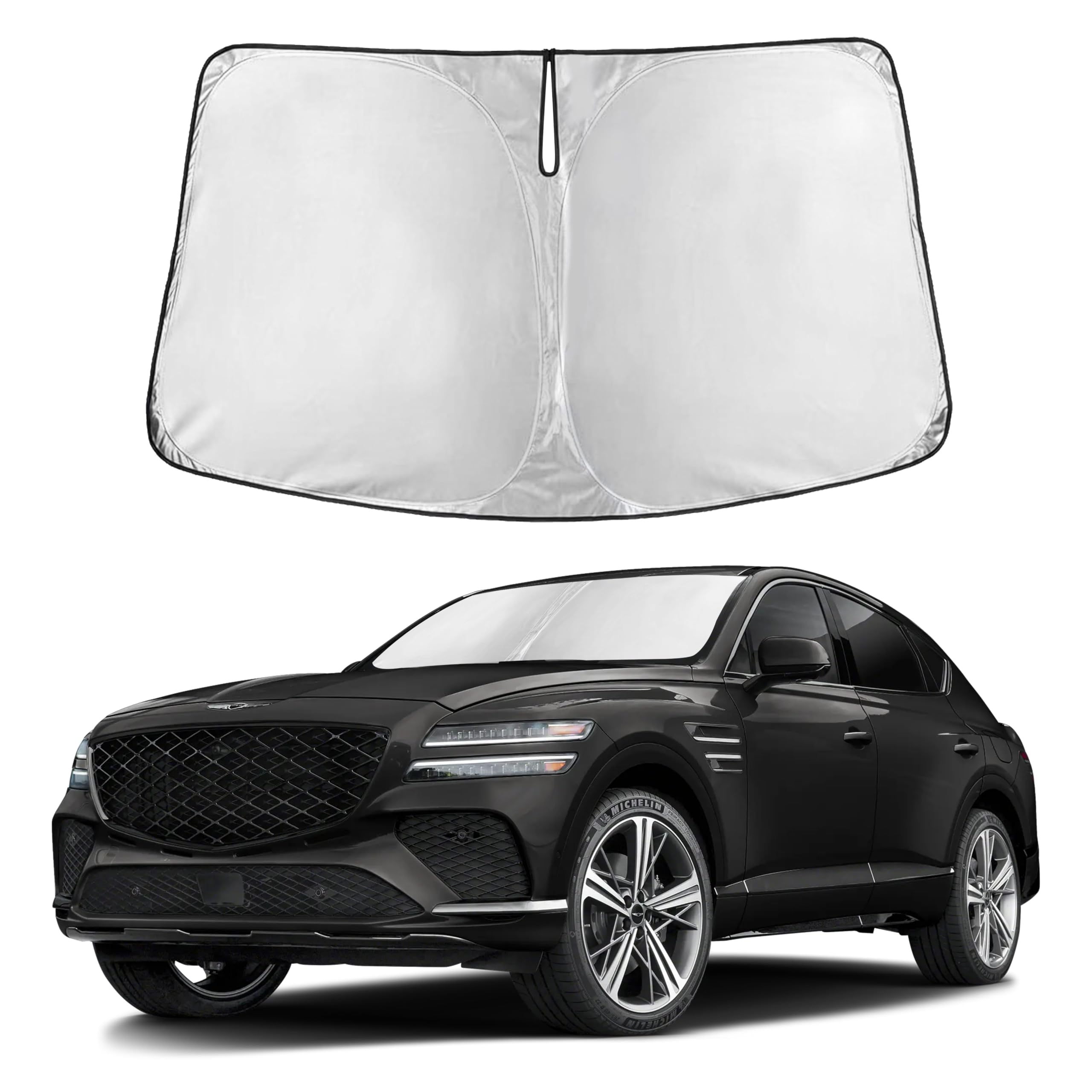 Autovir Windshield Sun Shade, Front car Window Shades Sun Visors