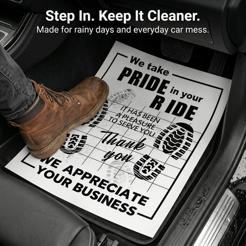 100-Count Disposable Paper Car Floor Mats, 20 x 16 in