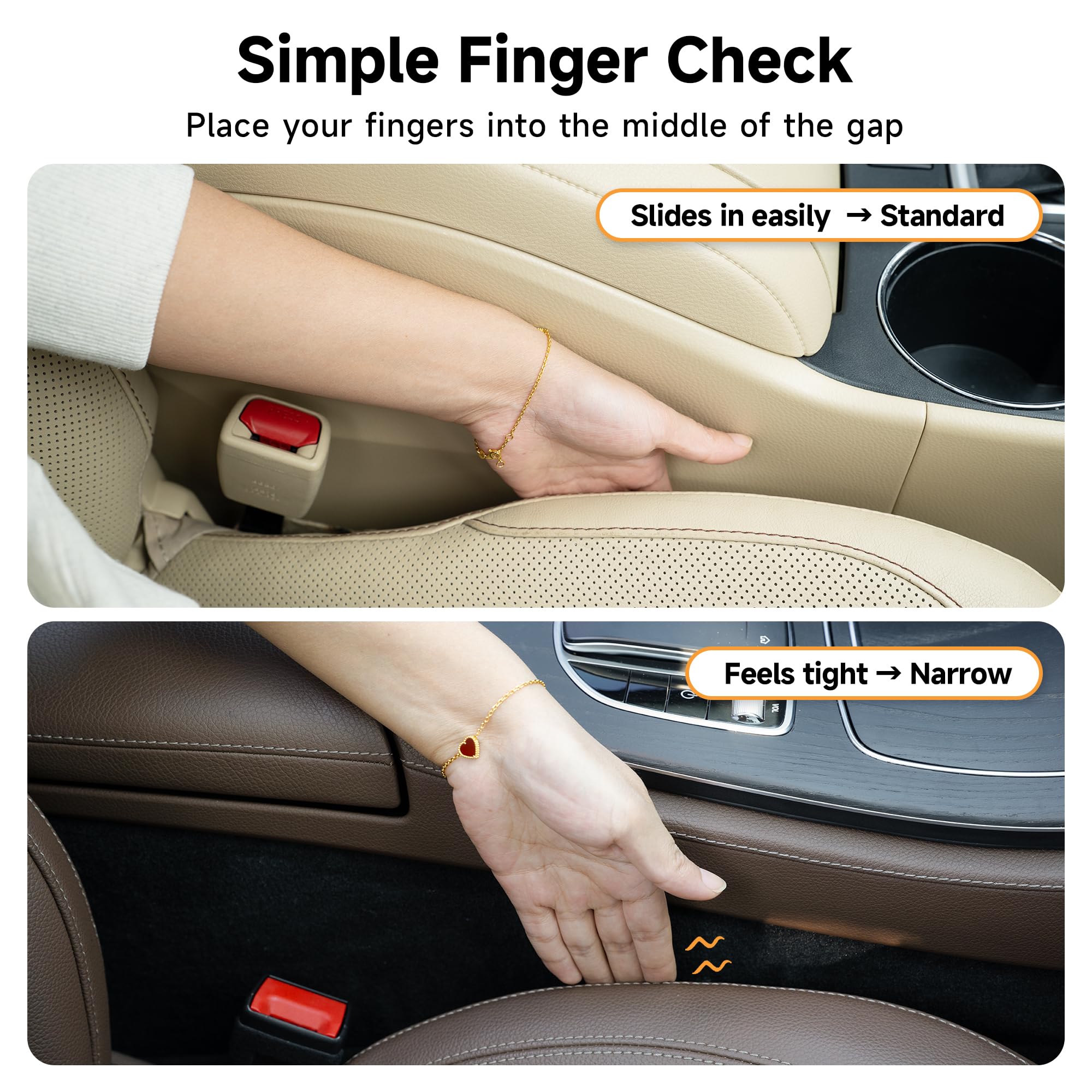 Givifive 3-in-1 Car Seat Gap Filler & Organizer Set