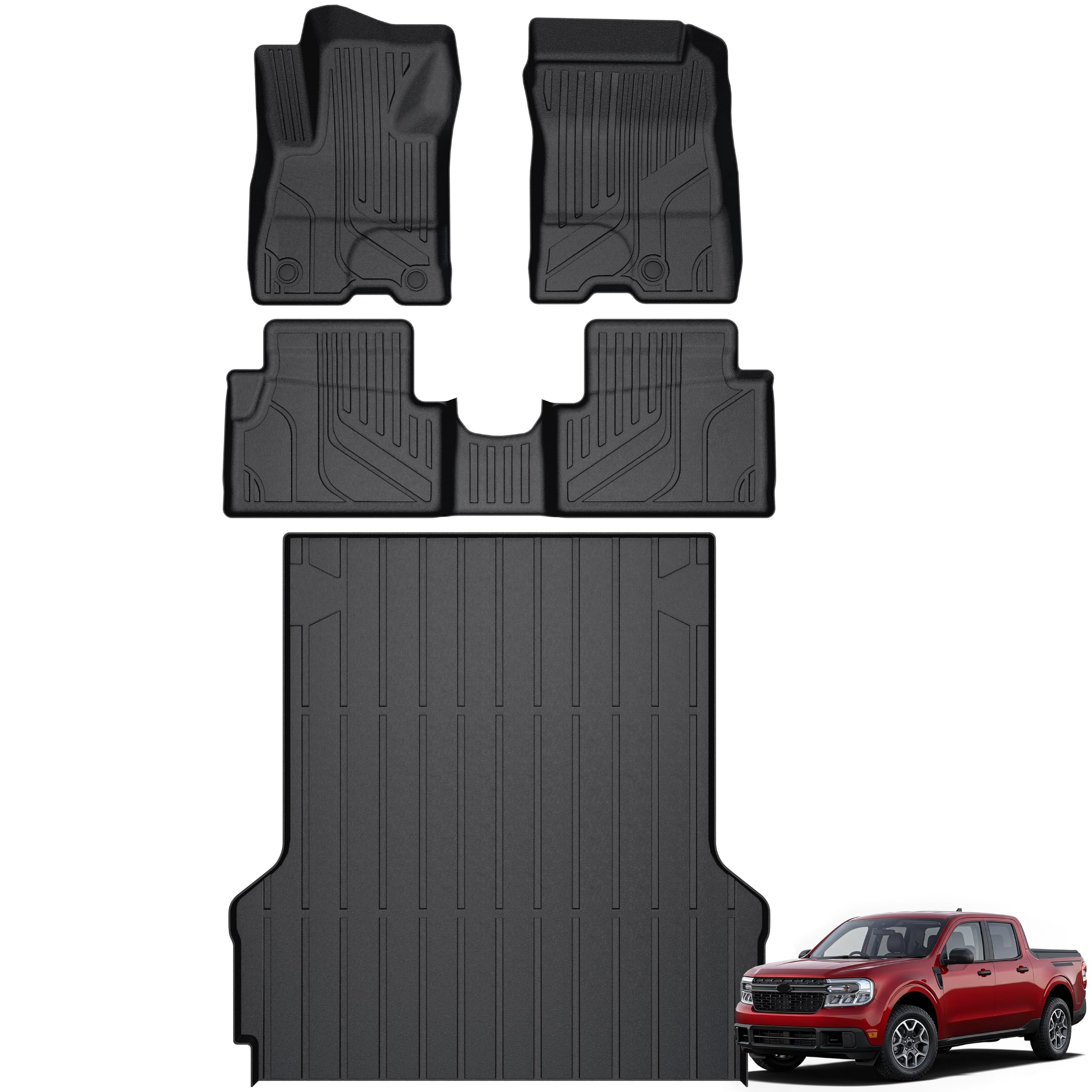 KARPAL 3-Row TPE Floor Mats & Cargo Liner Set for Ford