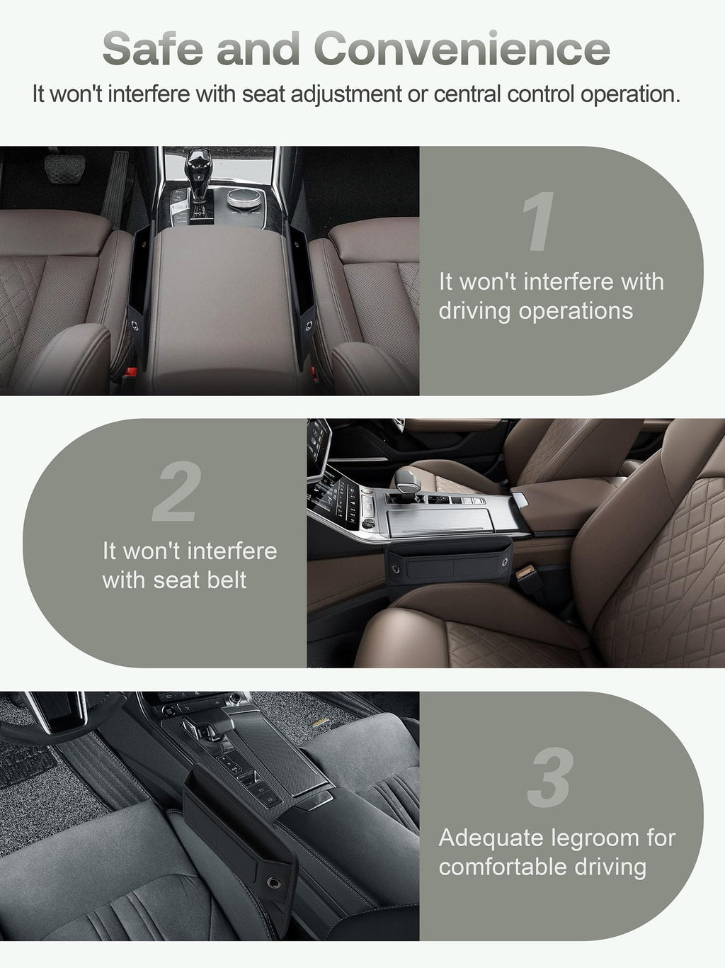 Owntow Car Seat Gap Filler Organizer for Vehicles