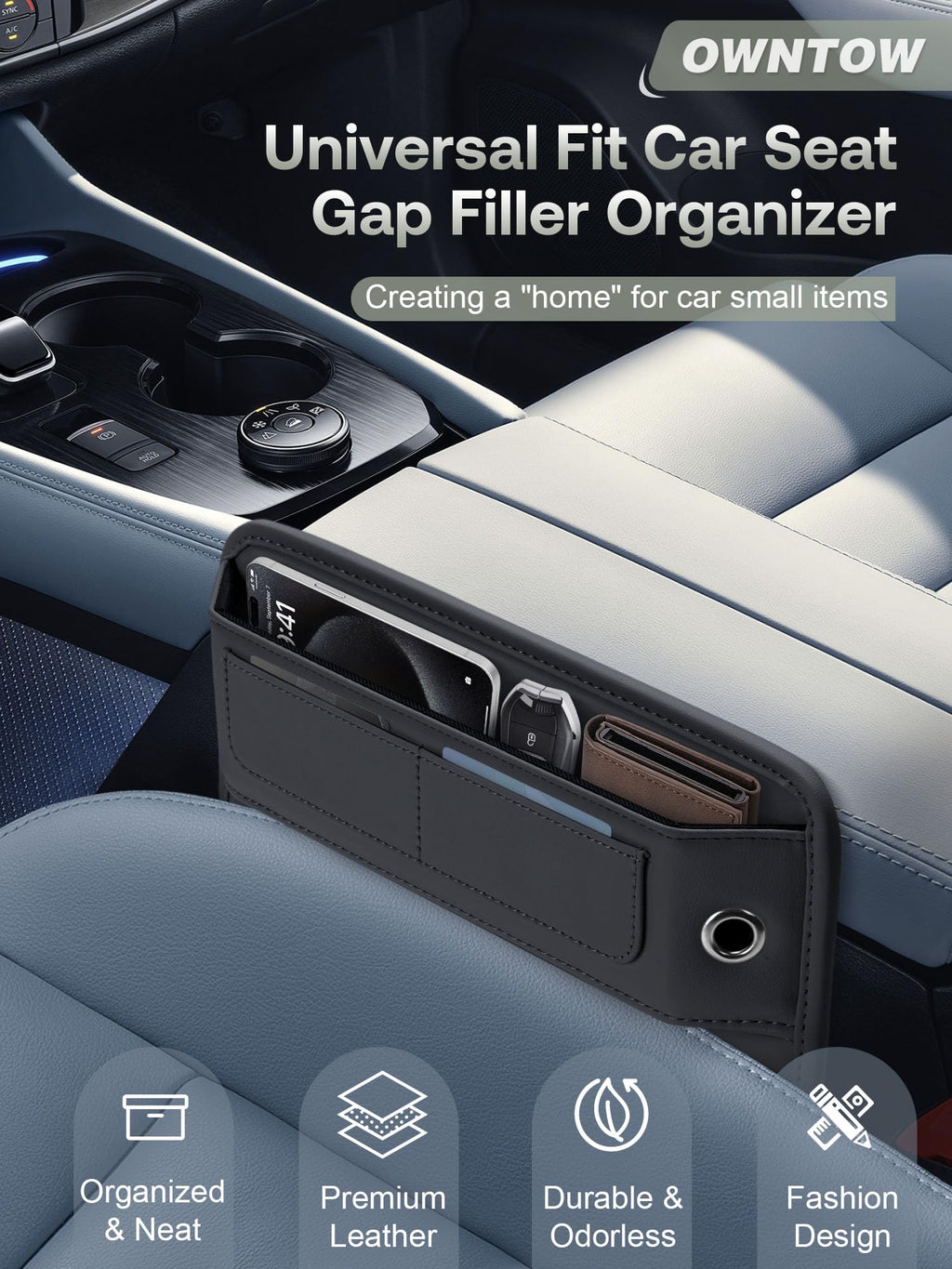 Owntow Car Seat Gap Filler Organizer for Vehicles