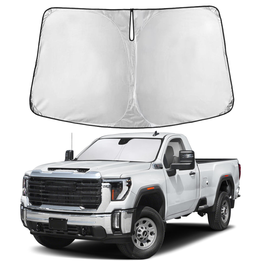 EcoNour RV Windshield Sunshade | Reflective RV Windshield Cover for UV Rays & Heat Protection, Keeps Your RV Motorhome Cool | Shades for RV Fits RVs, Trucks, Motorhomes, Buses | XXXXX-Large 102"x51"