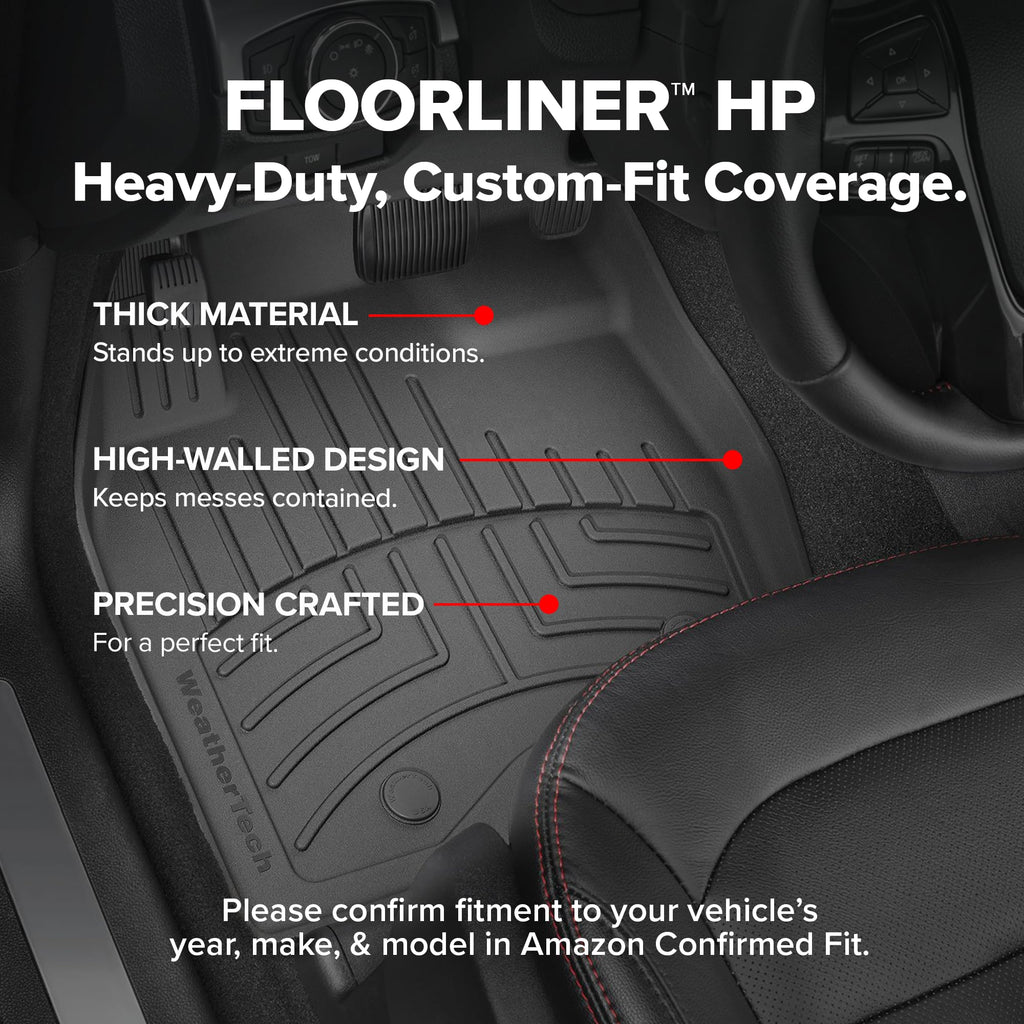 WeatherTech FloorLiner HP Custom Fit Floor Mats for Lexus GX, 4Runner 1st & 2nd Row (464931IM-462862IM), Grey