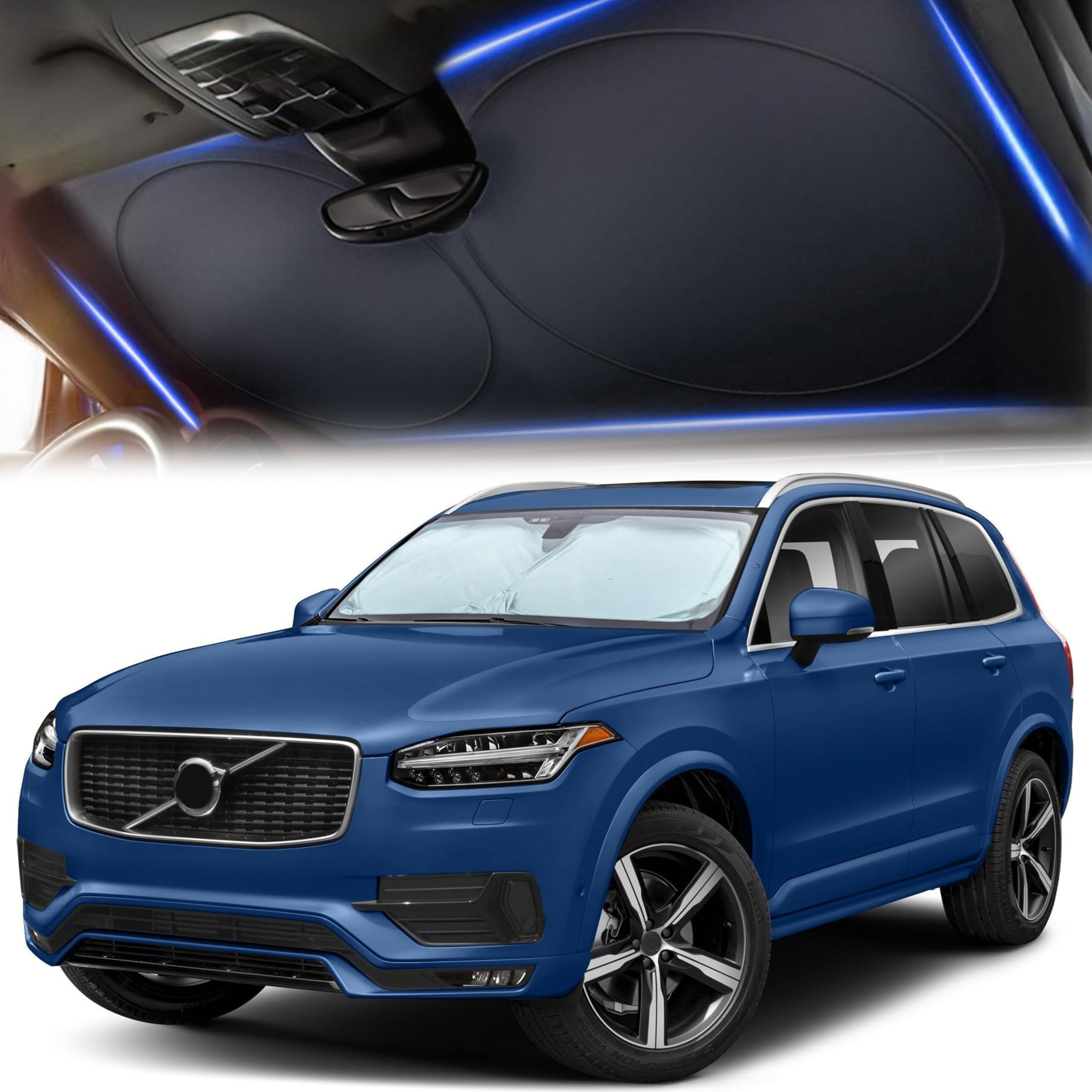 Autovir Front Windshield Sun Shade for Cars & SUVs