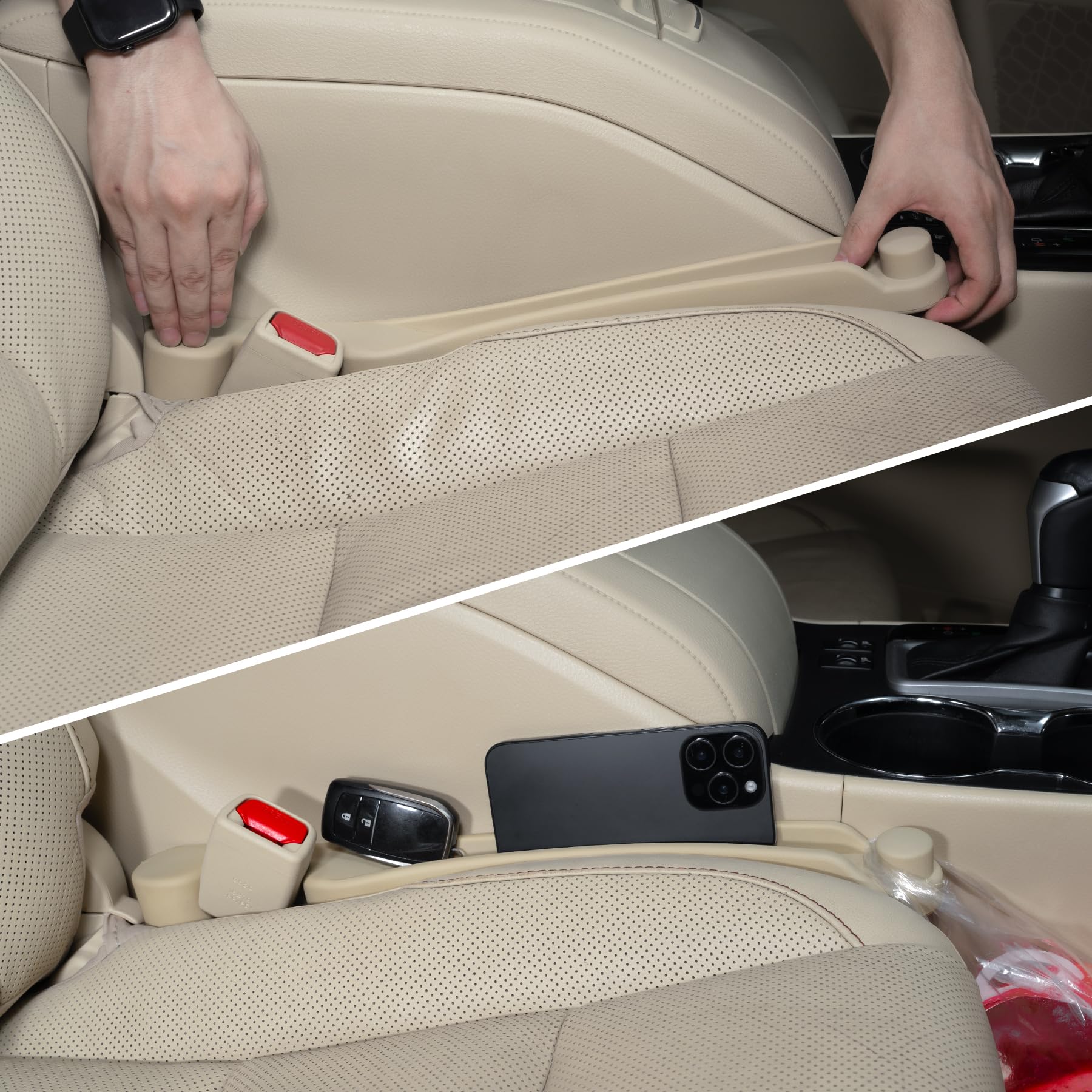 Givifive 3-in-1 Car Seat Gap Filler & Organizer Set