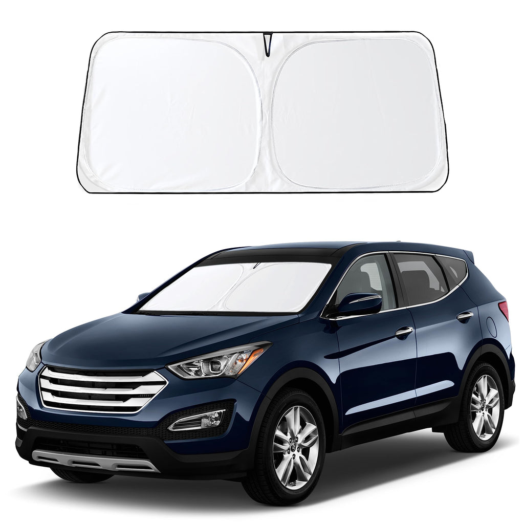 EcoNour RV Windshield Sunshade | Reflective RV Windshield Cover for UV Rays & Heat Protection, Keeps Your RV Motorhome Cool | Shades for RV Fits RVs, Trucks, Motorhomes, Buses | XXXXX-Large 102"x51"