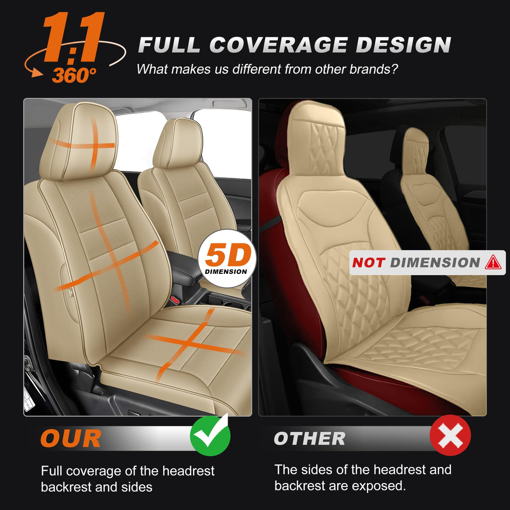 AOMSAZTO Custom Seat Covers for Honda CRV 2023 2024 Faux Leather Car Seat Cover Full Set Faux Leather Waterproof (5 Seats,Black)