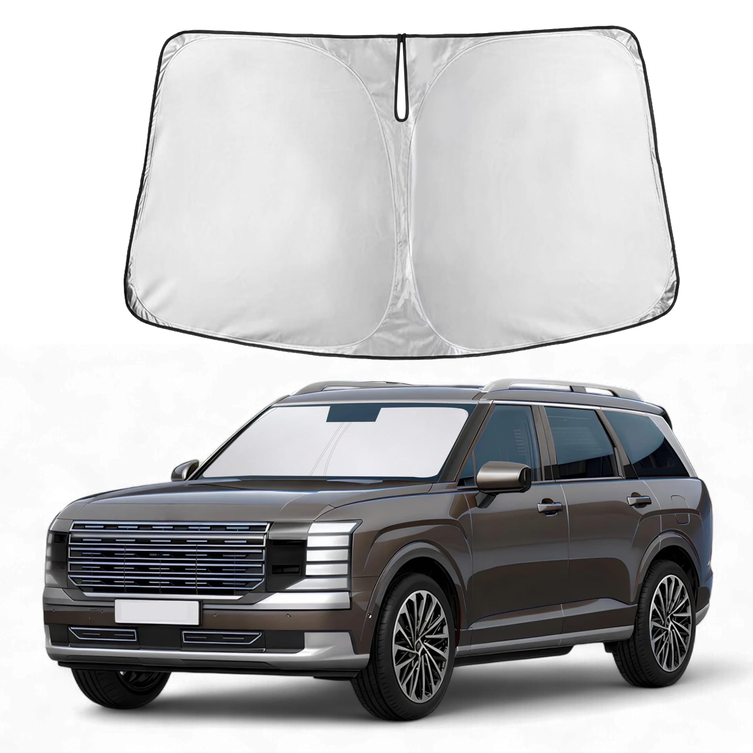 Autovir Windshield Sun Shade, Front car Window Shades Sun Visors
