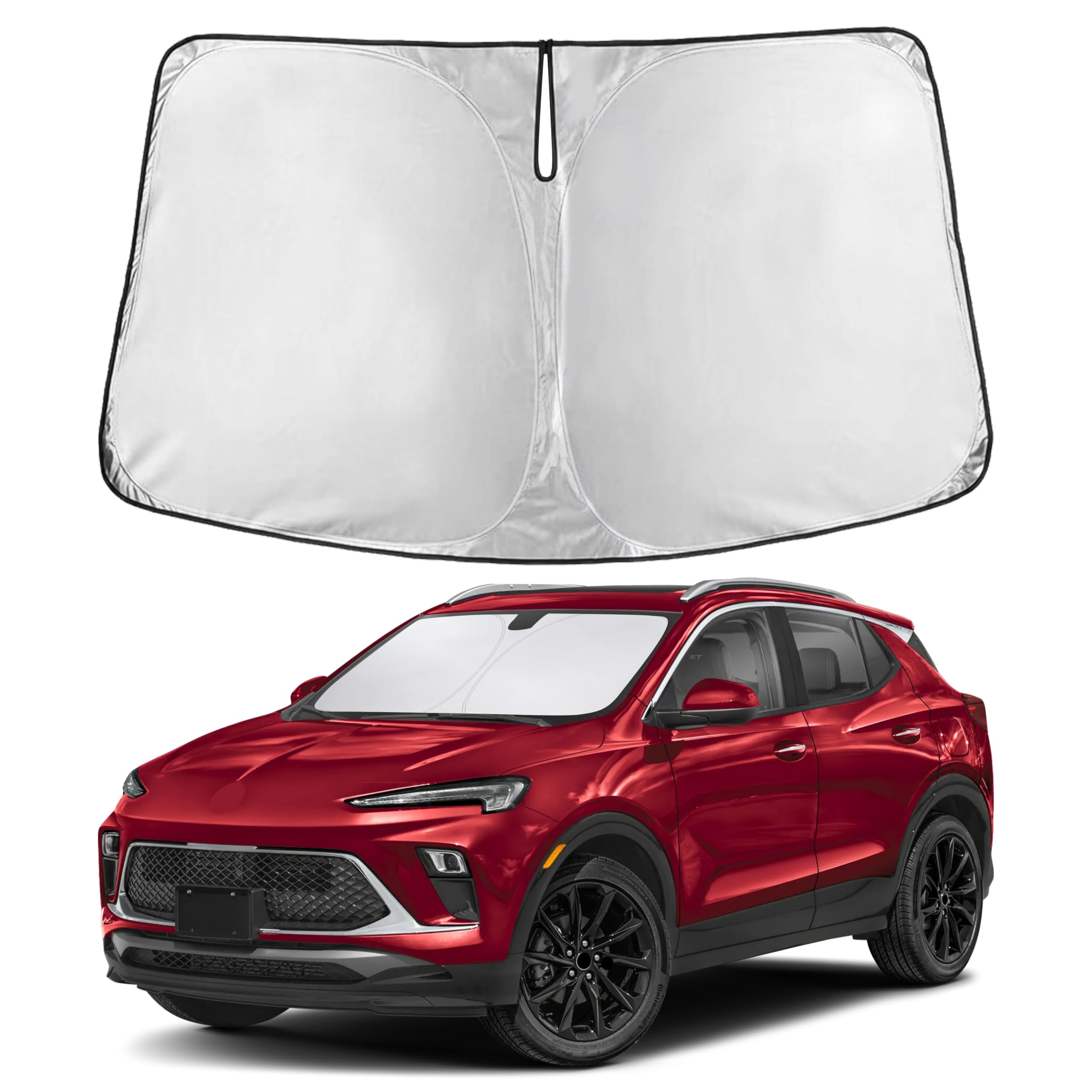 EcoNour RV Windshield Sunshade | Reflective RV Windshield Cover for UV Rays & Heat Protection, Keeps Your RV Motorhome Cool | Shades for RV Fits RVs, Trucks, Motorhomes, Buses | XXXXX-Large 102"x51"