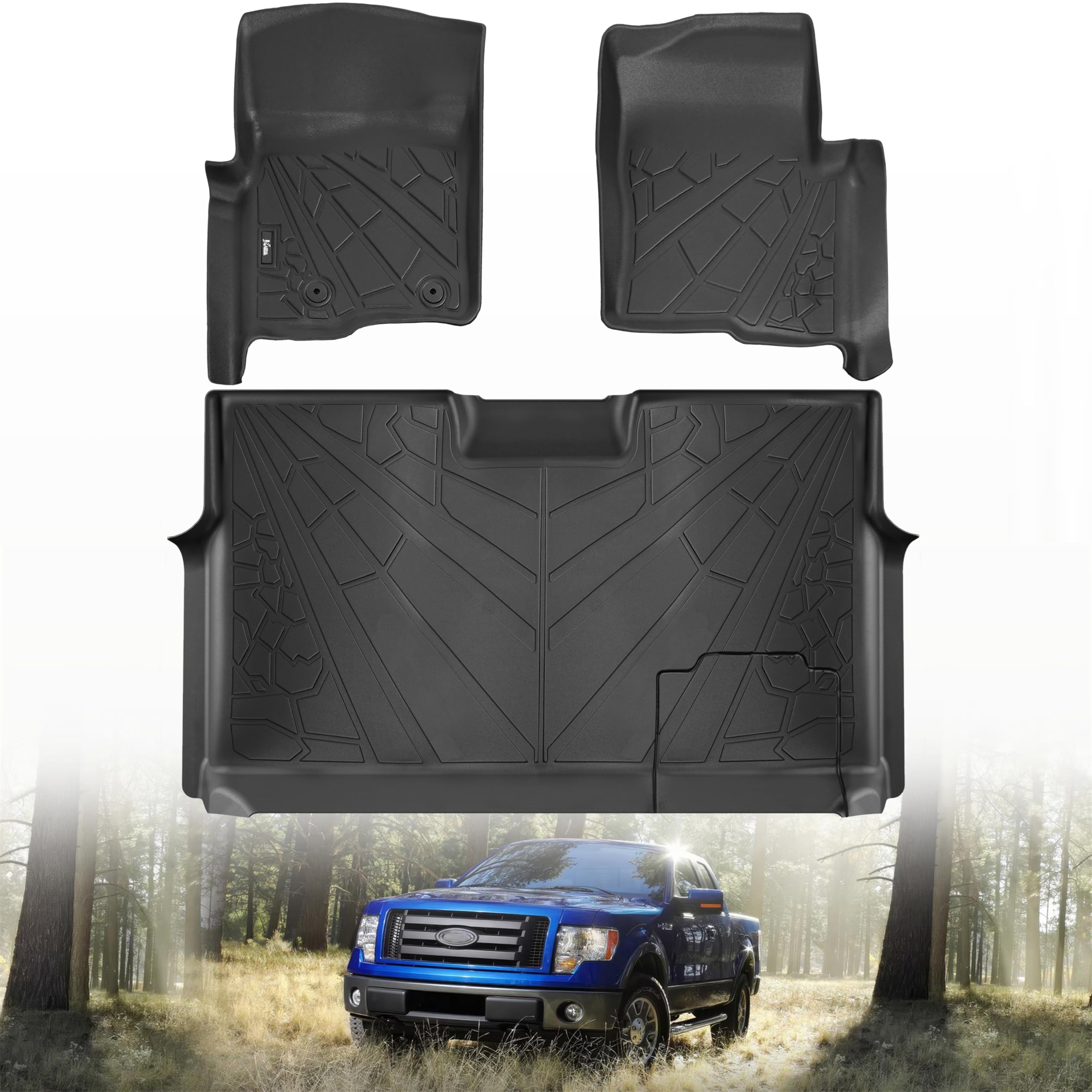KARPAL 3-Row TPE Floor Mats & Cargo Liner Set for Ford