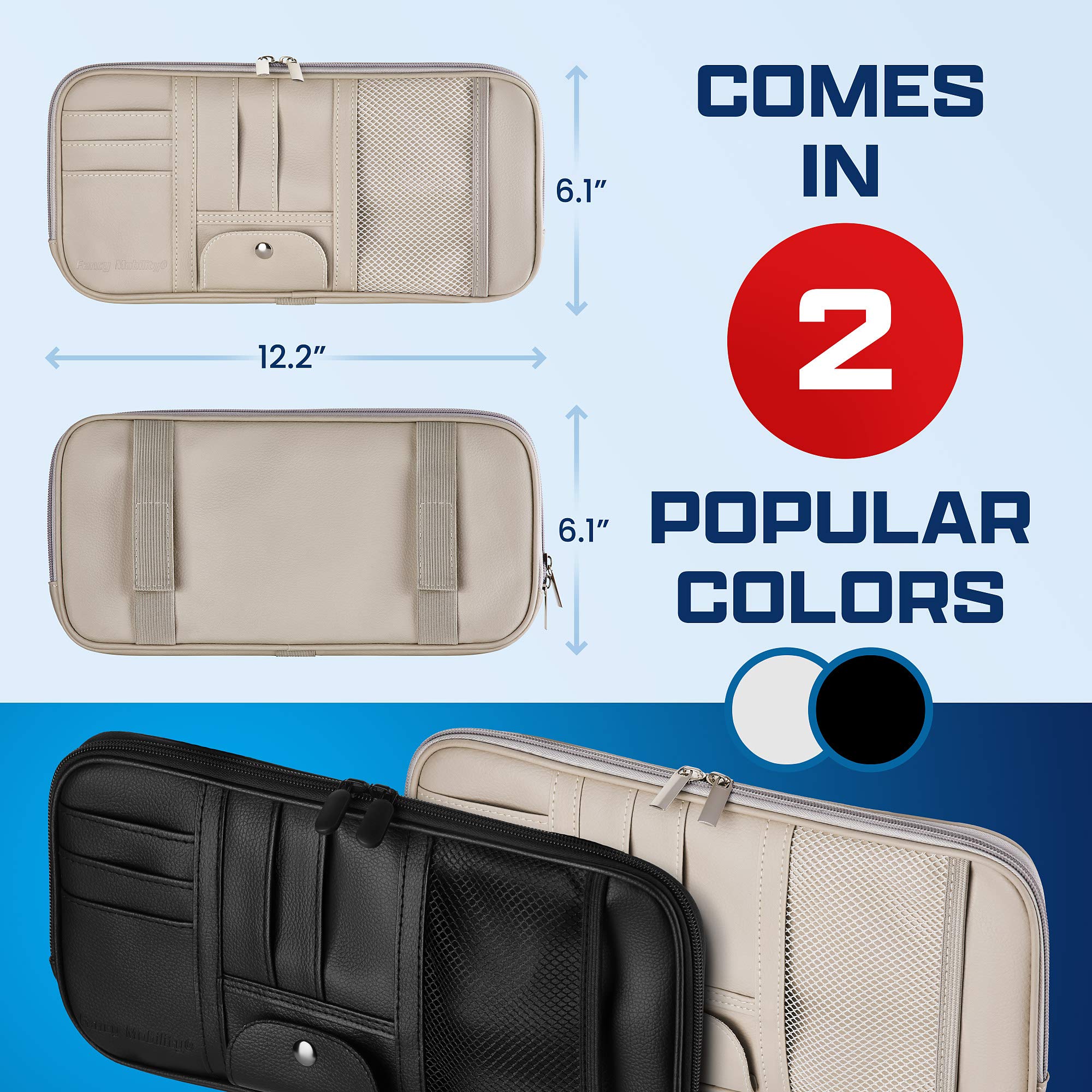 Fancy Mobility Sun Visor Organizer & Glasses Holder