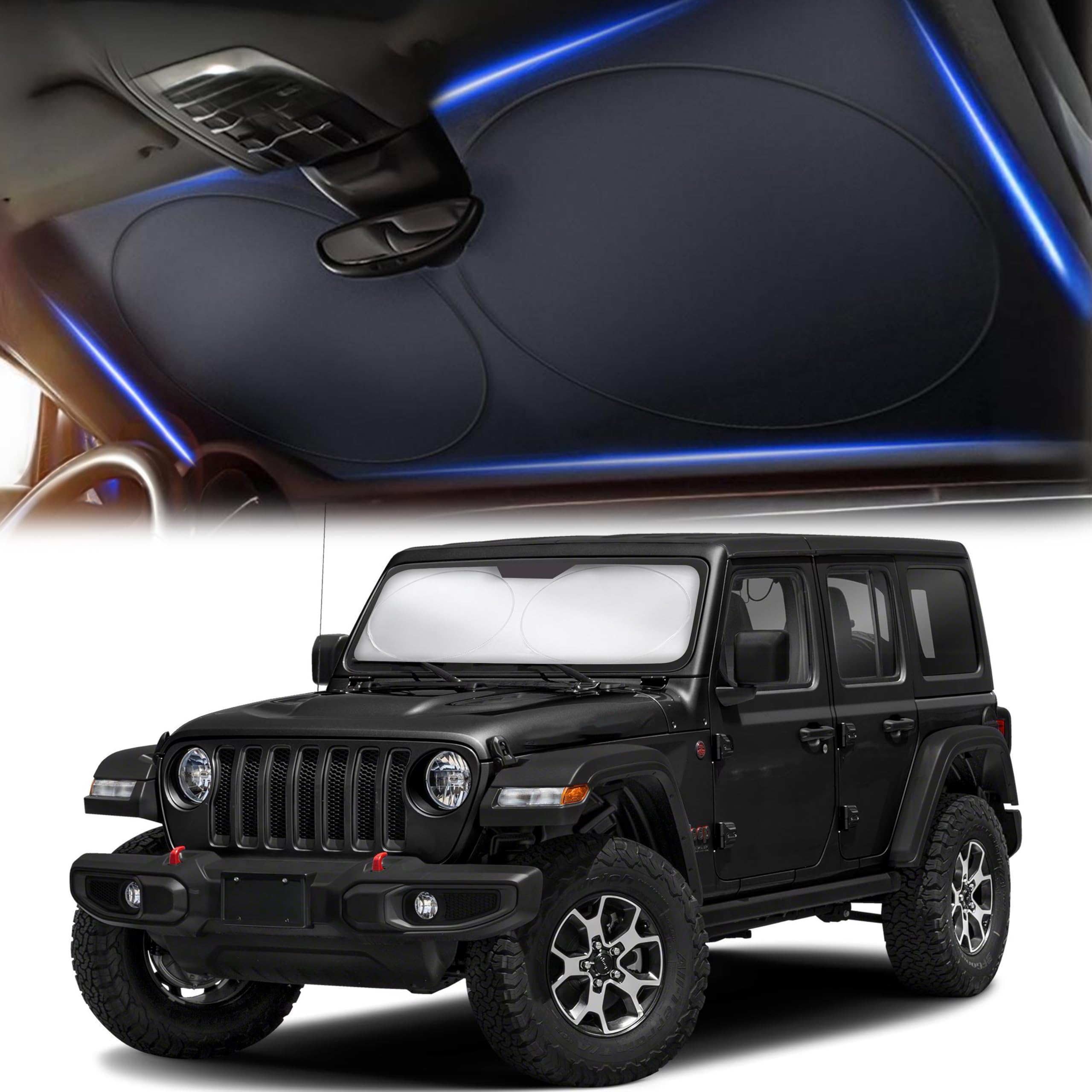Autovir Front Windshield Sun Shade for Cars & SUVs