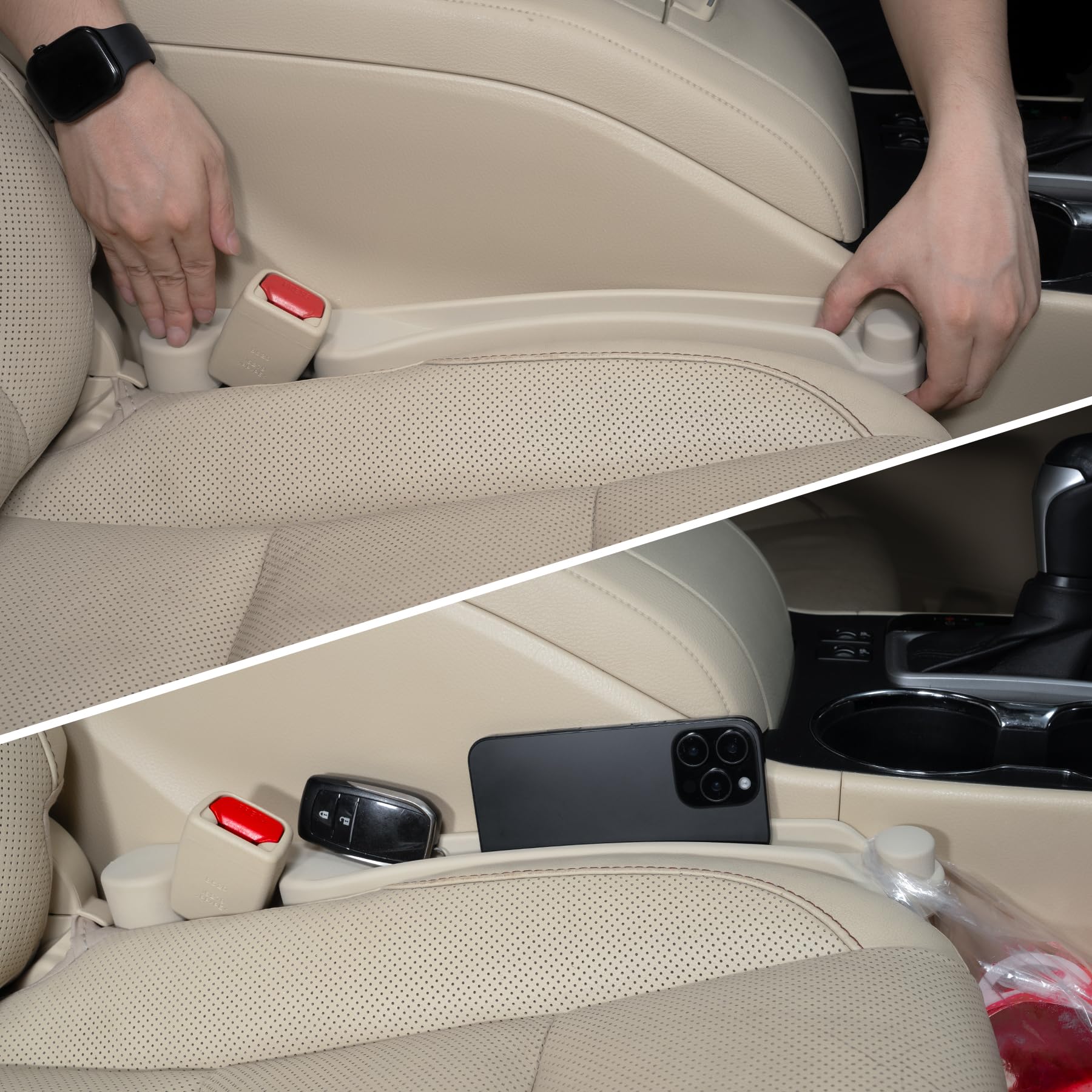 Givifive 3-in-1 Car Seat Gap Filler & Organizer Set