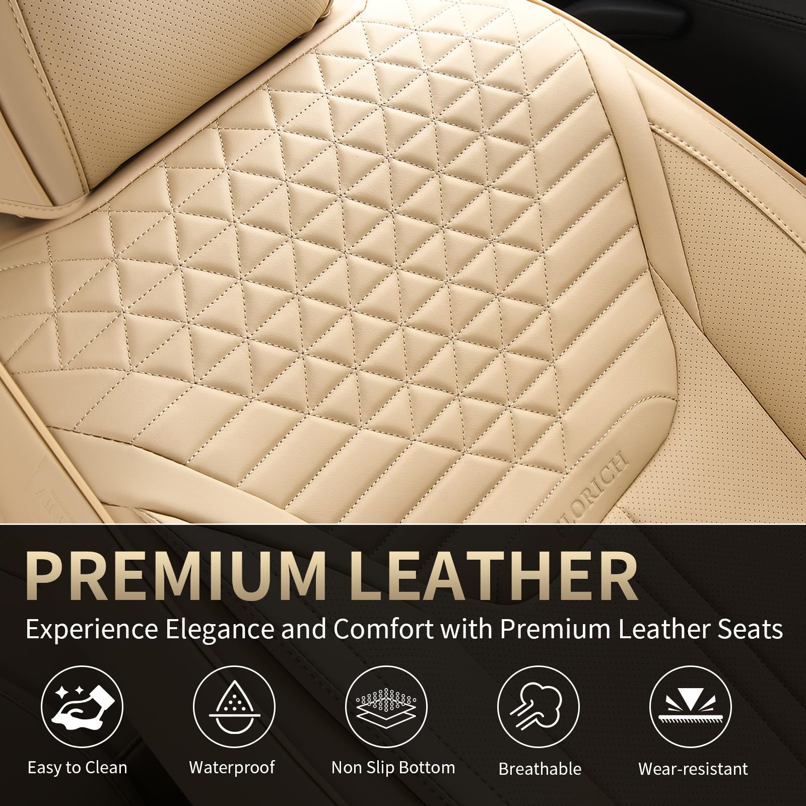 FLORICH Seat Covers, Leather Seat Covers, Luxury Car Seat Covers