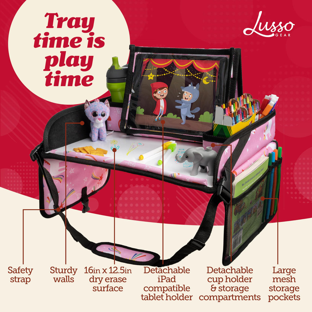 Lusso Gear Kids Travel Tray for Car Seats & Airplanes