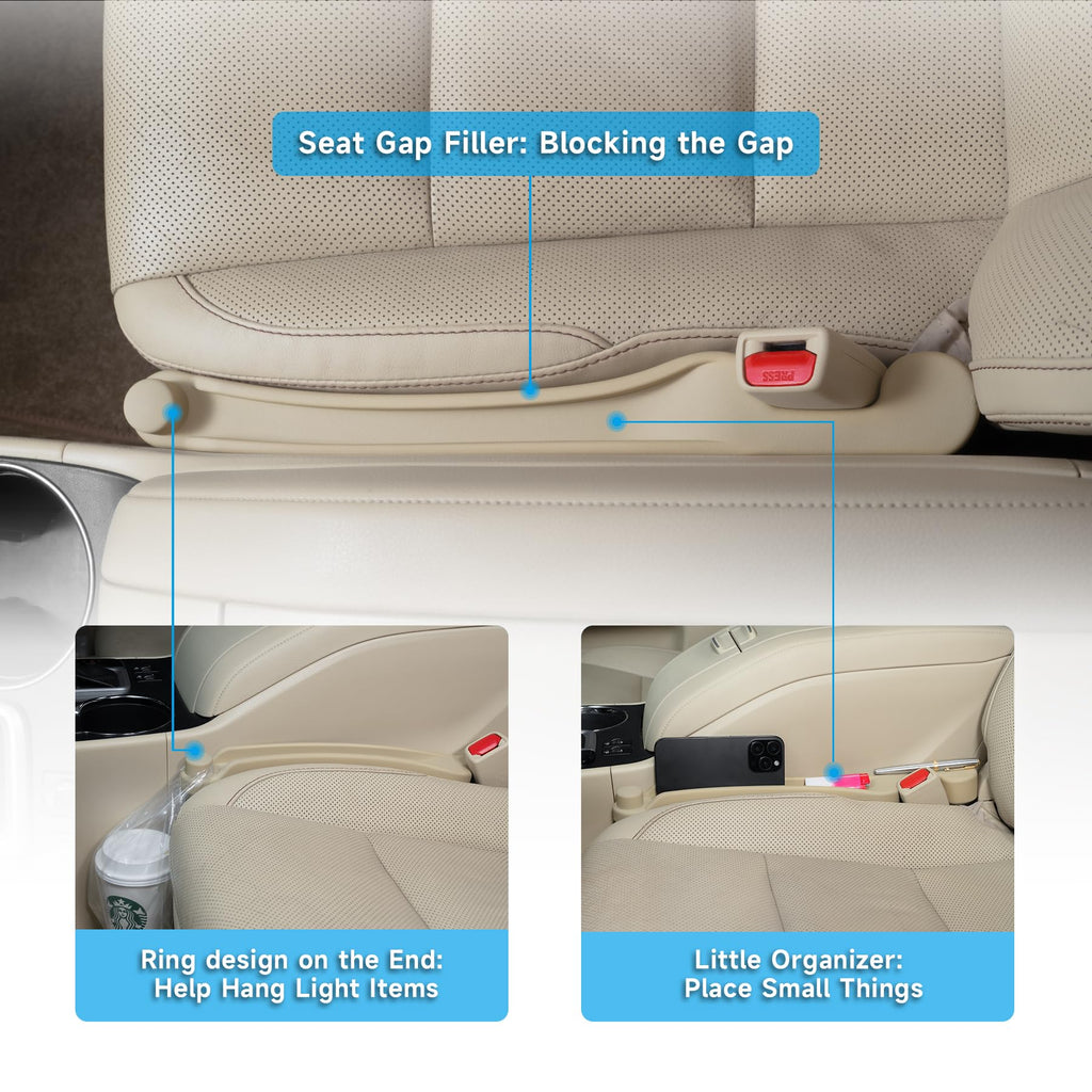 Givifive 3-in-1 Car Seat Gap Filler & Organizer Set