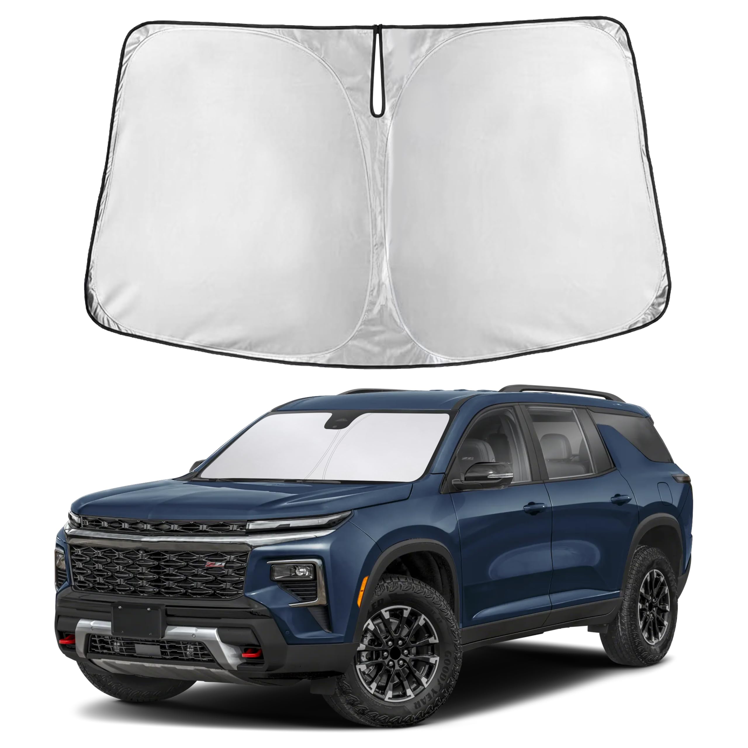 Autovir Windshield Sun Shade, Front car Window Shades Sun Visors