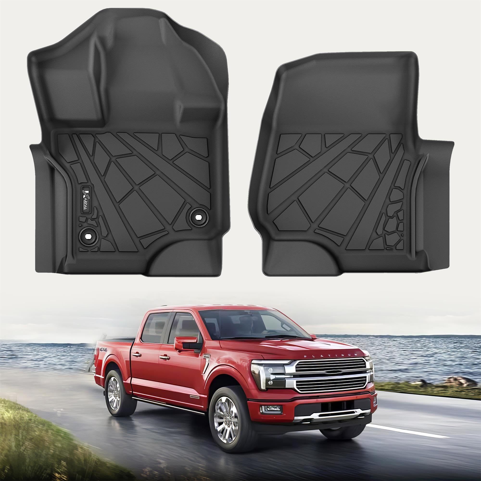 KARPAL 3-Row TPE Floor Mats & Cargo Liner Set for Ford