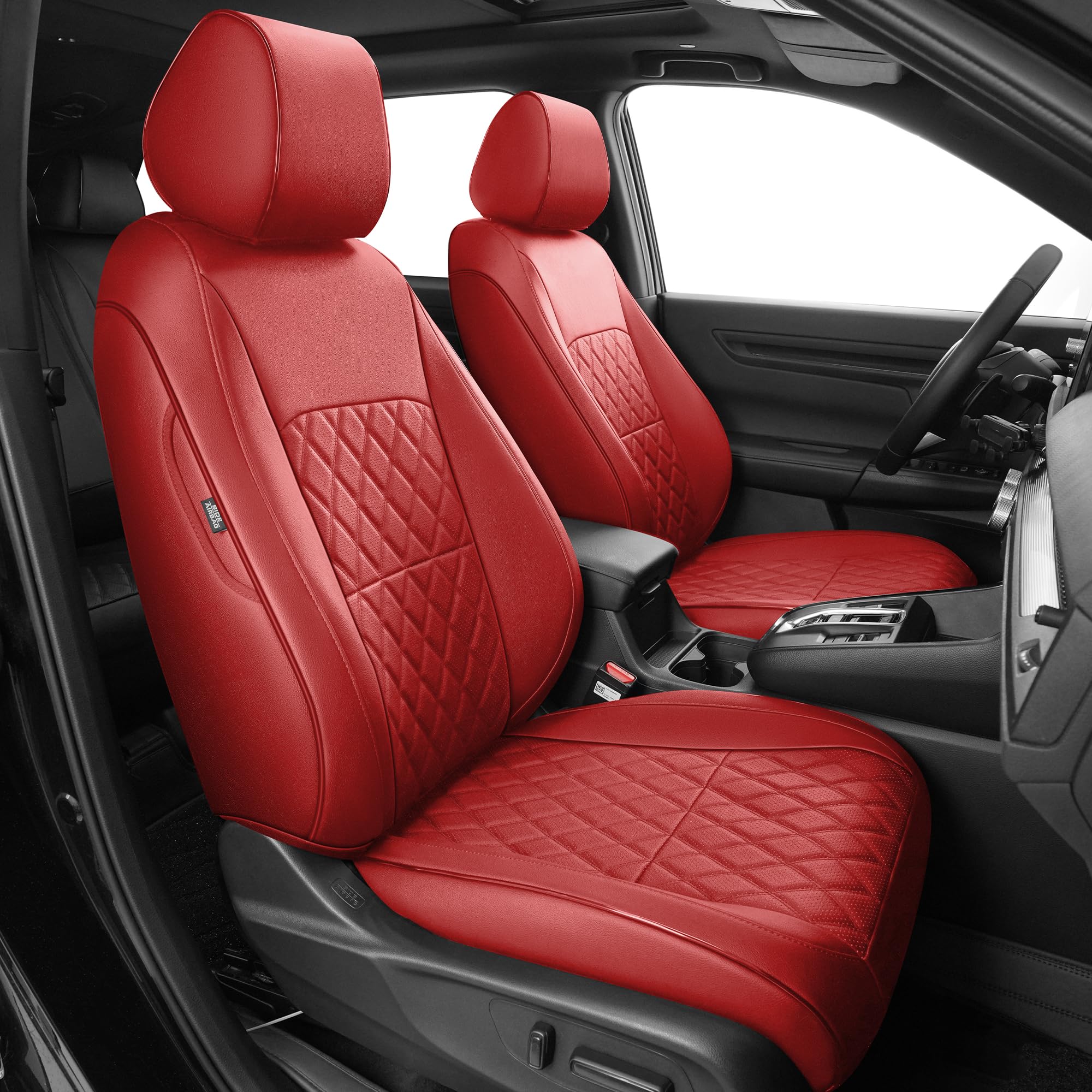 AOMSAZTO Custom Seat Covers for Honda CRV 2023 2024 Faux Leather Car Seat Cover Full Set Faux Leather Waterproof (5 Seats,Black)