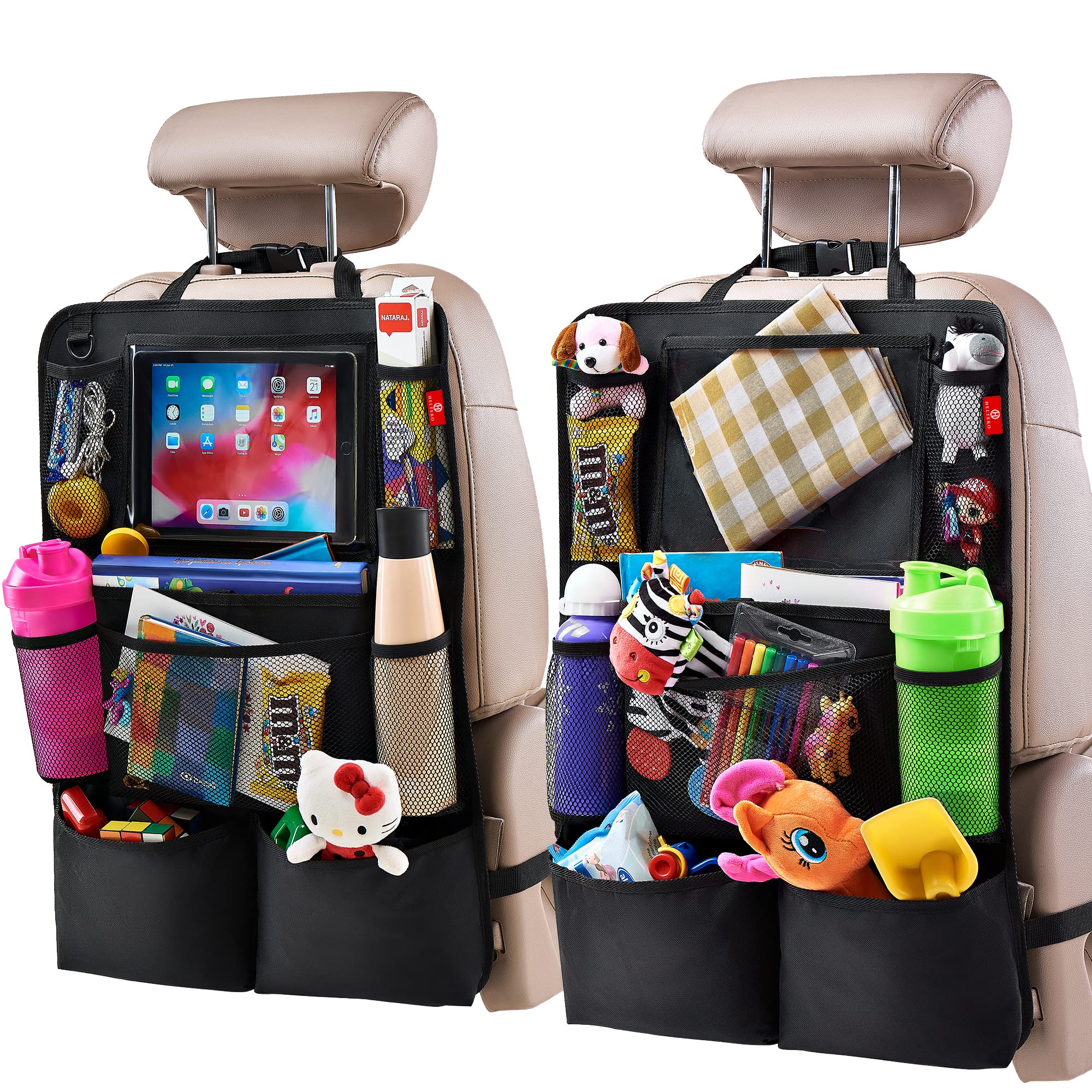 Helteko 2-Pack Backseat Organizers with Tablet Holders