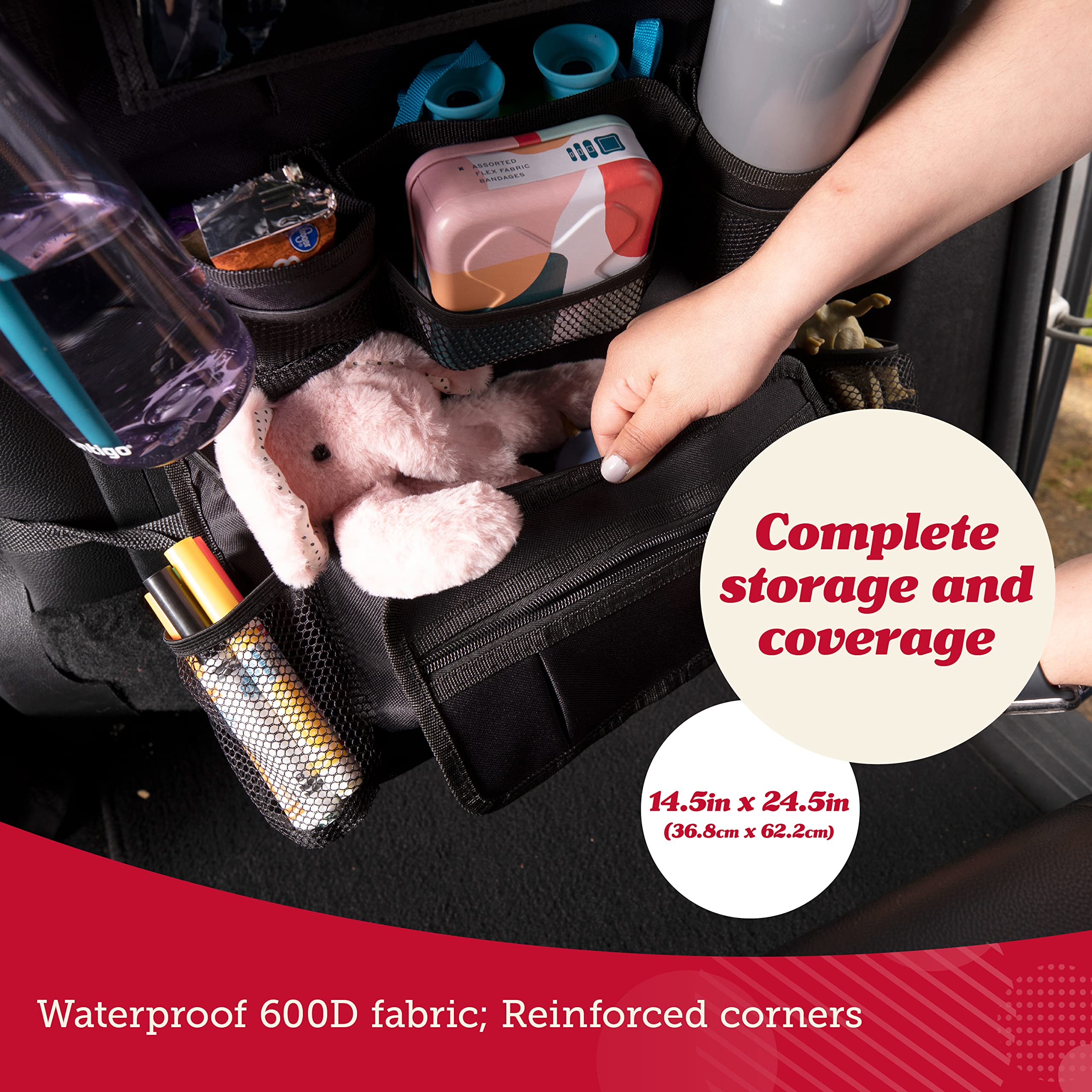 Lusso Gear Backseat Car Organizer with Storage Pockets