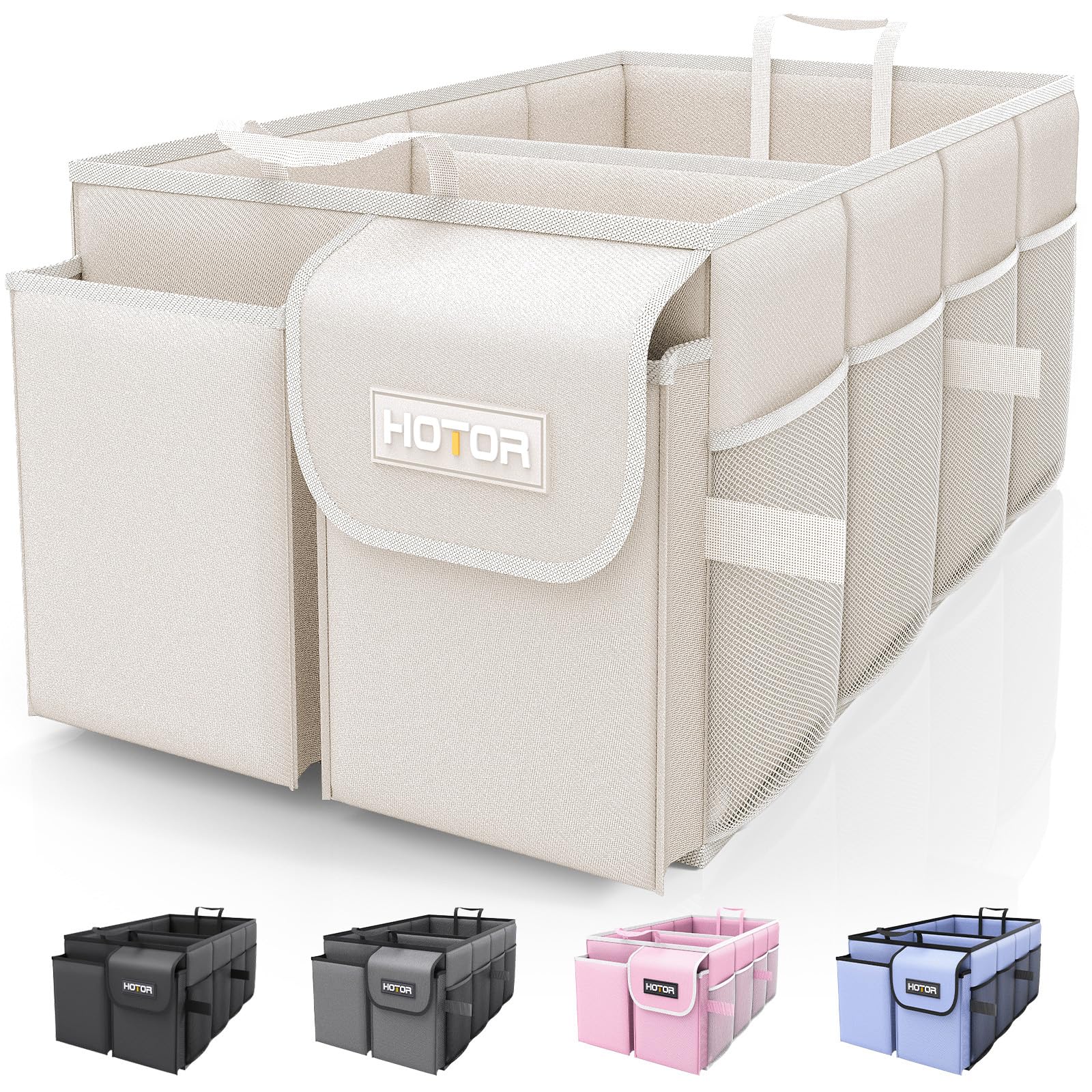HOTOR Foldable Trunk Organizer for SUVs & Sedans